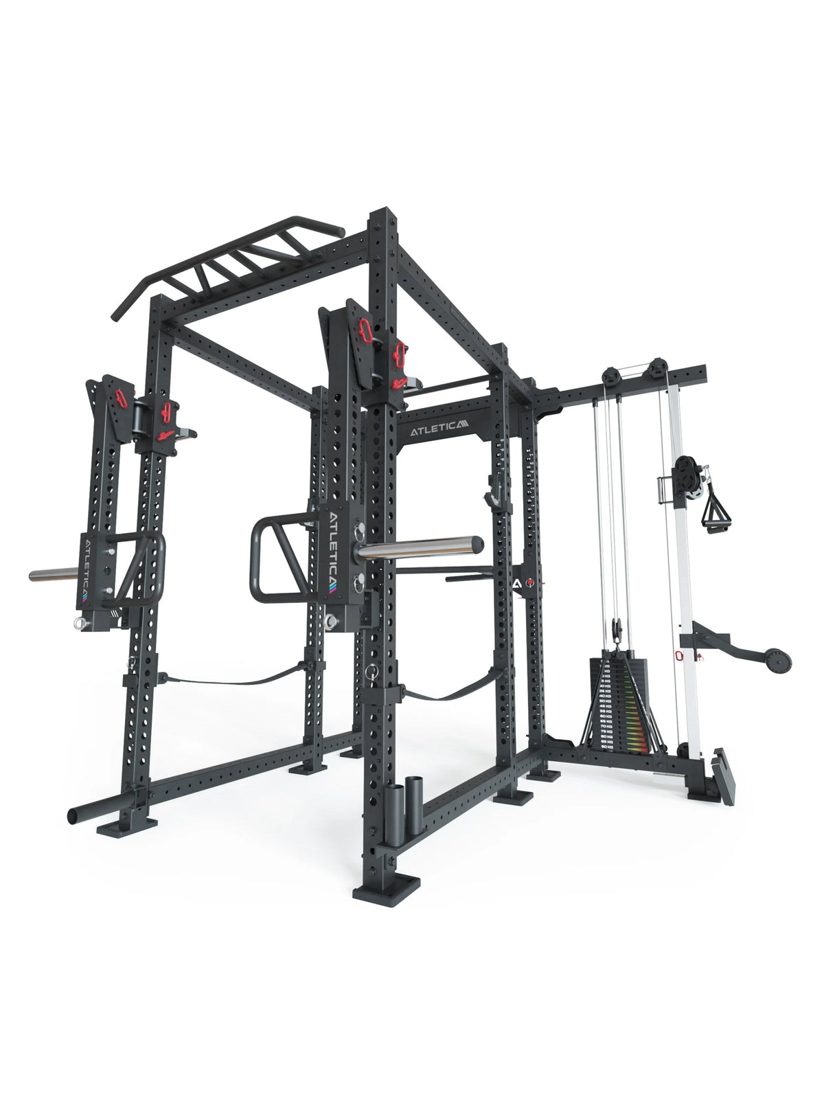 Atletica R8 Sentinel PRO - power rack with pull-up bar, cable pulley, weight stack