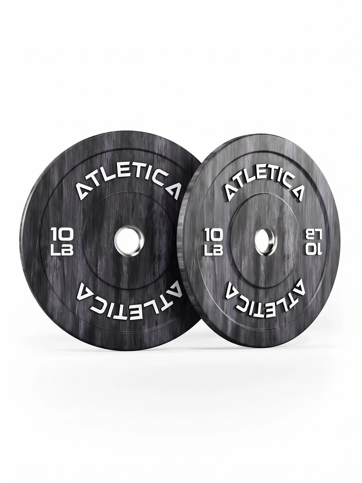 Fusion Bumper Plates - black weight plates, 10 lb each, for weightlifting and functional training