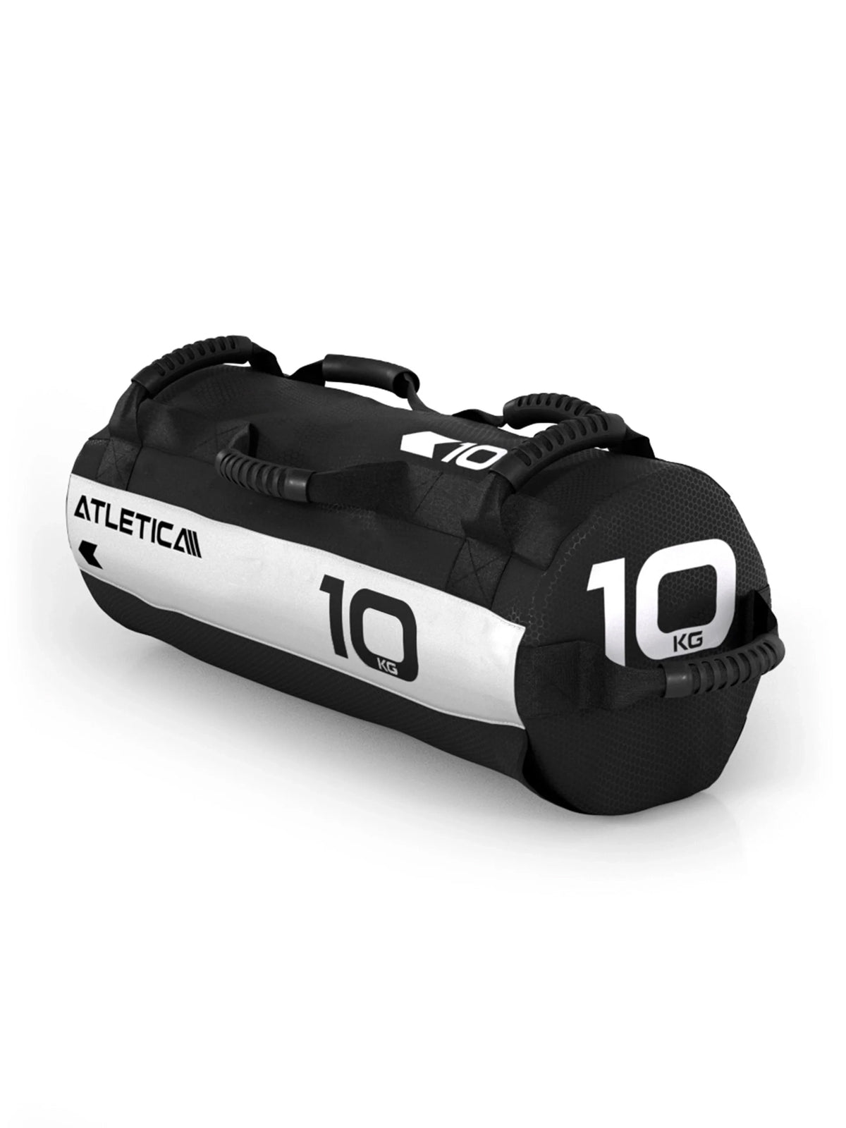 Atletica Sandbag 20-65 lb - black Powerbag with multiple handles, 20 lb
