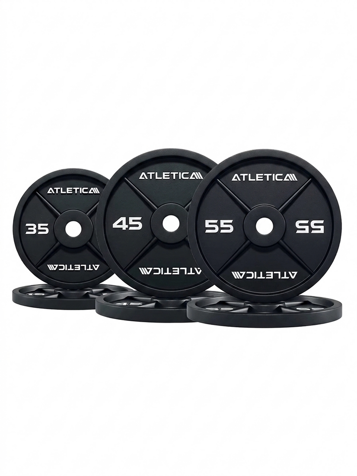 Iron Plates 270 lb Set with black Weight Plates in 35, 45 and 55 lb