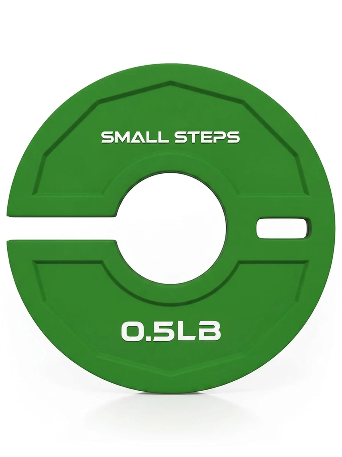 Add-On Flex Plates Colored - Green weight plate, 0.5 lb, round shape with cutout