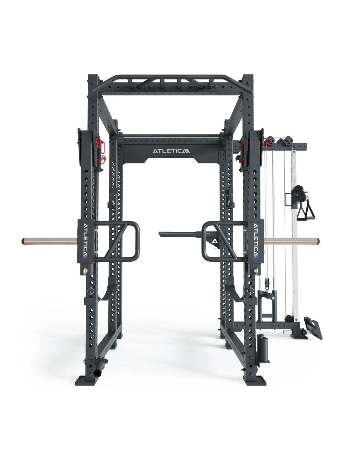 R8 Sentinel PRO Power Rack with pull-up bar, dip bars, cable pulley, weight stack