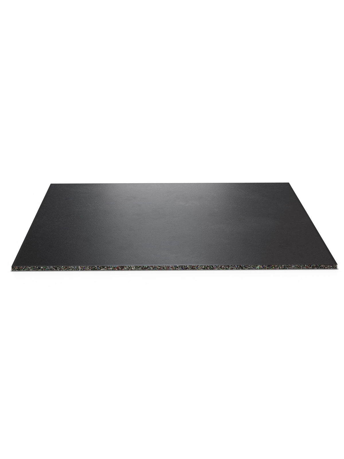 11 sq ft SolidProtect 15mm Gym Flooring in rectangular front view with black surface