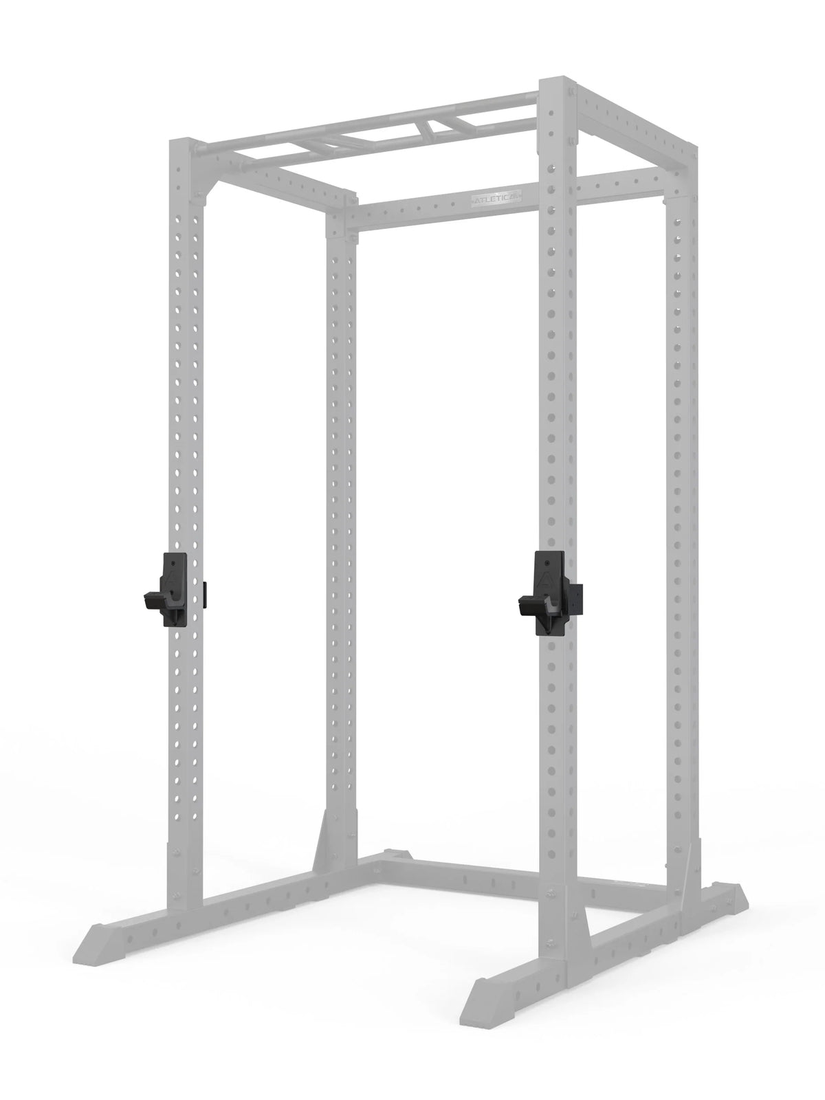 Atletica R7 J-hooks Classic mounted on a power rack