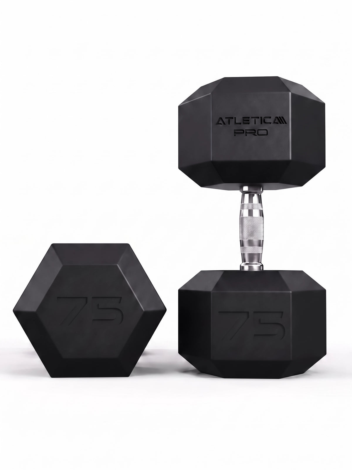 Hexagon PRO Dumbbells - Hexagonal Dumbbells 75 lb Pair for Strength Training