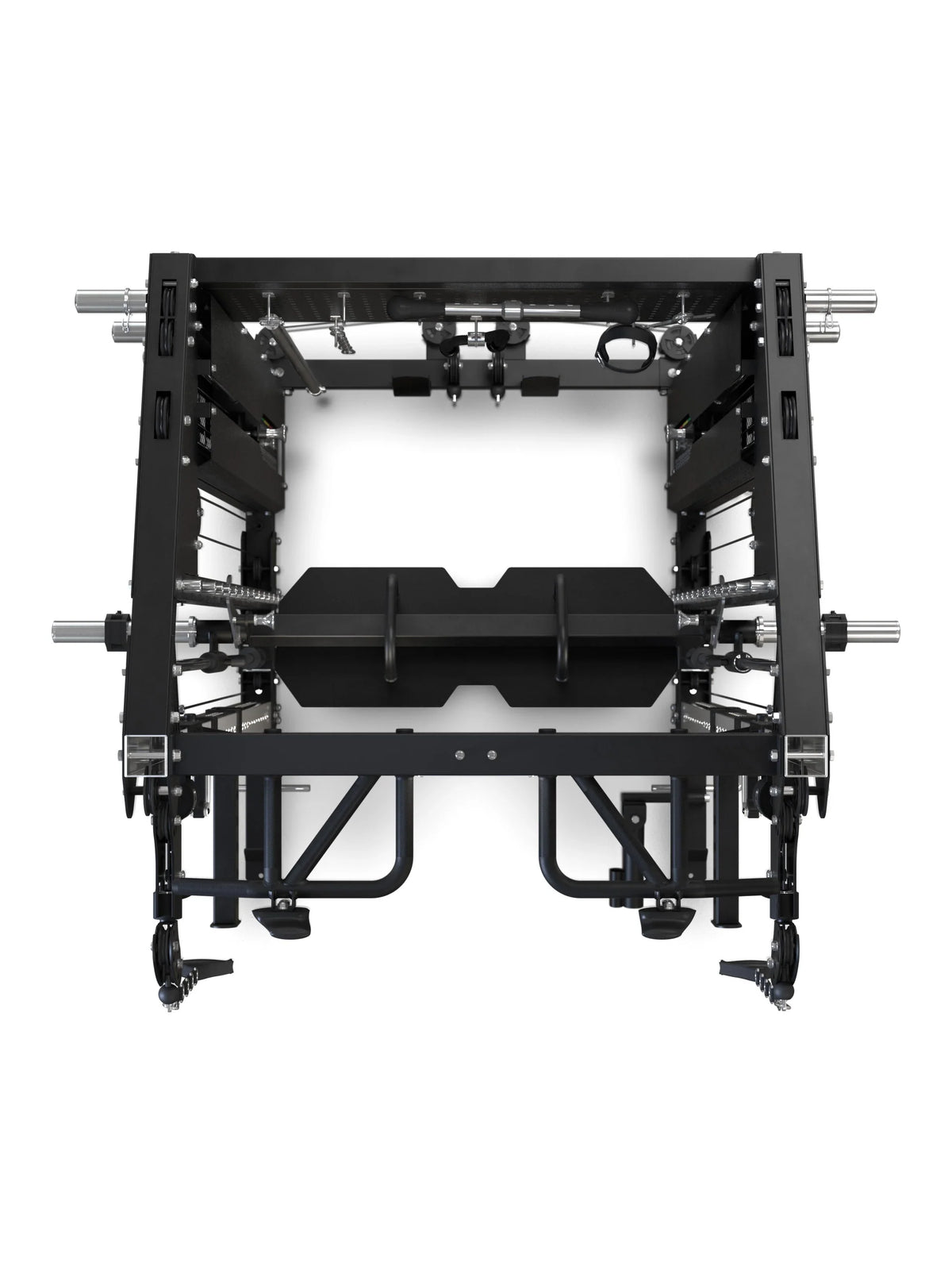 Defender Smith Machine with Side Weight Plate Holders and Upper as well as Lower Pull Bars