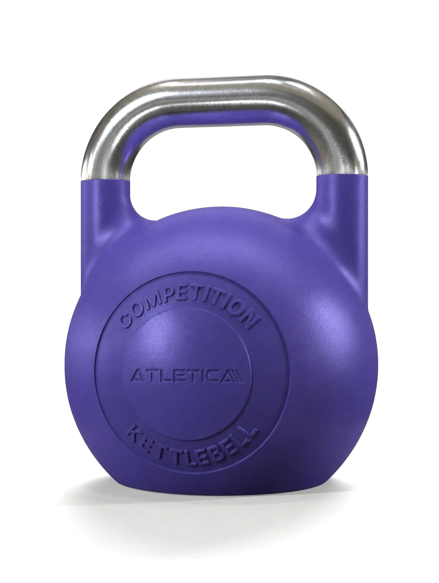 Competition Kettlebell - purple kettlebell with silver handle, for functional training, 44 lb