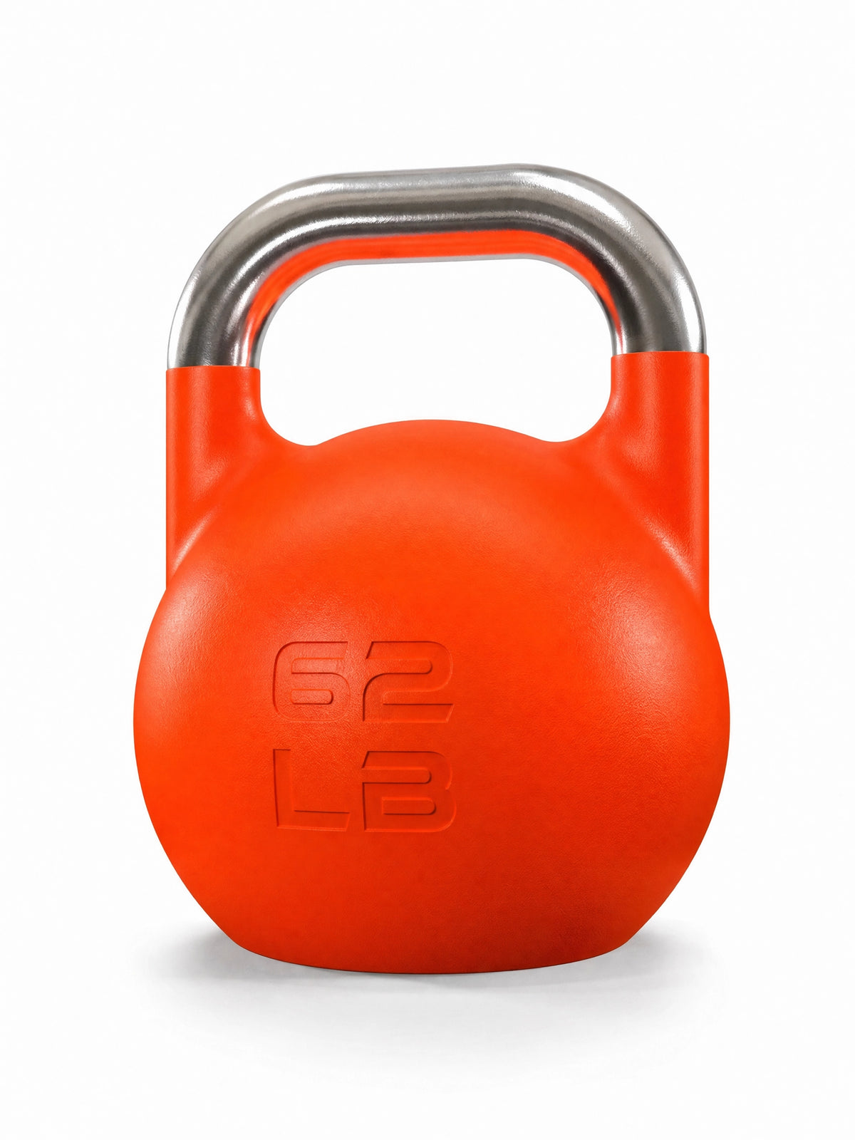 Competition Kettlebell Orange 62 lb with Smooth Surface and Metal Handle