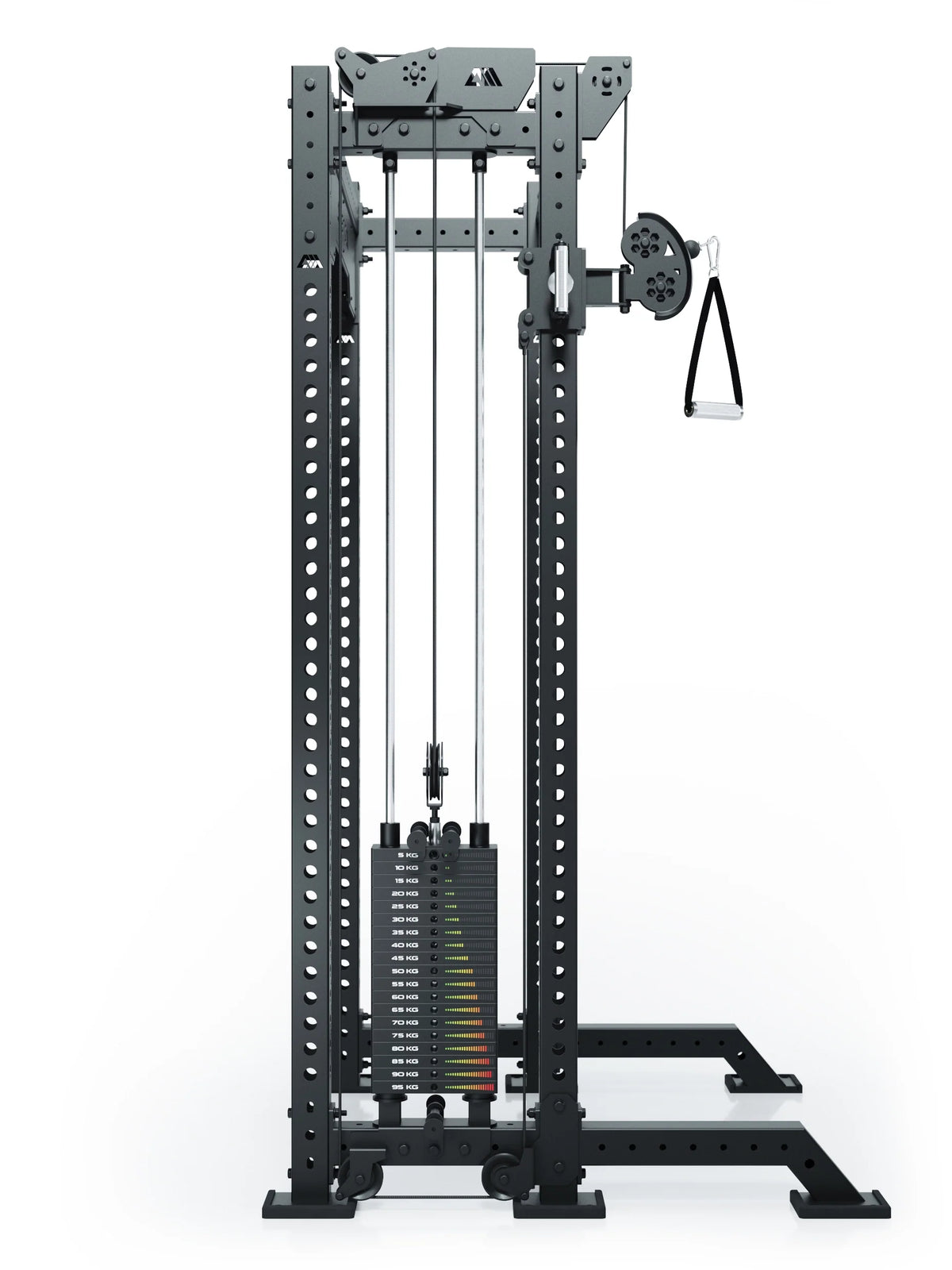 R8 Bradley Left - cable pulley attachment with 210 lb weight stack, for 16.5-inch Crossbar, for isolation exercises on the cable pulley