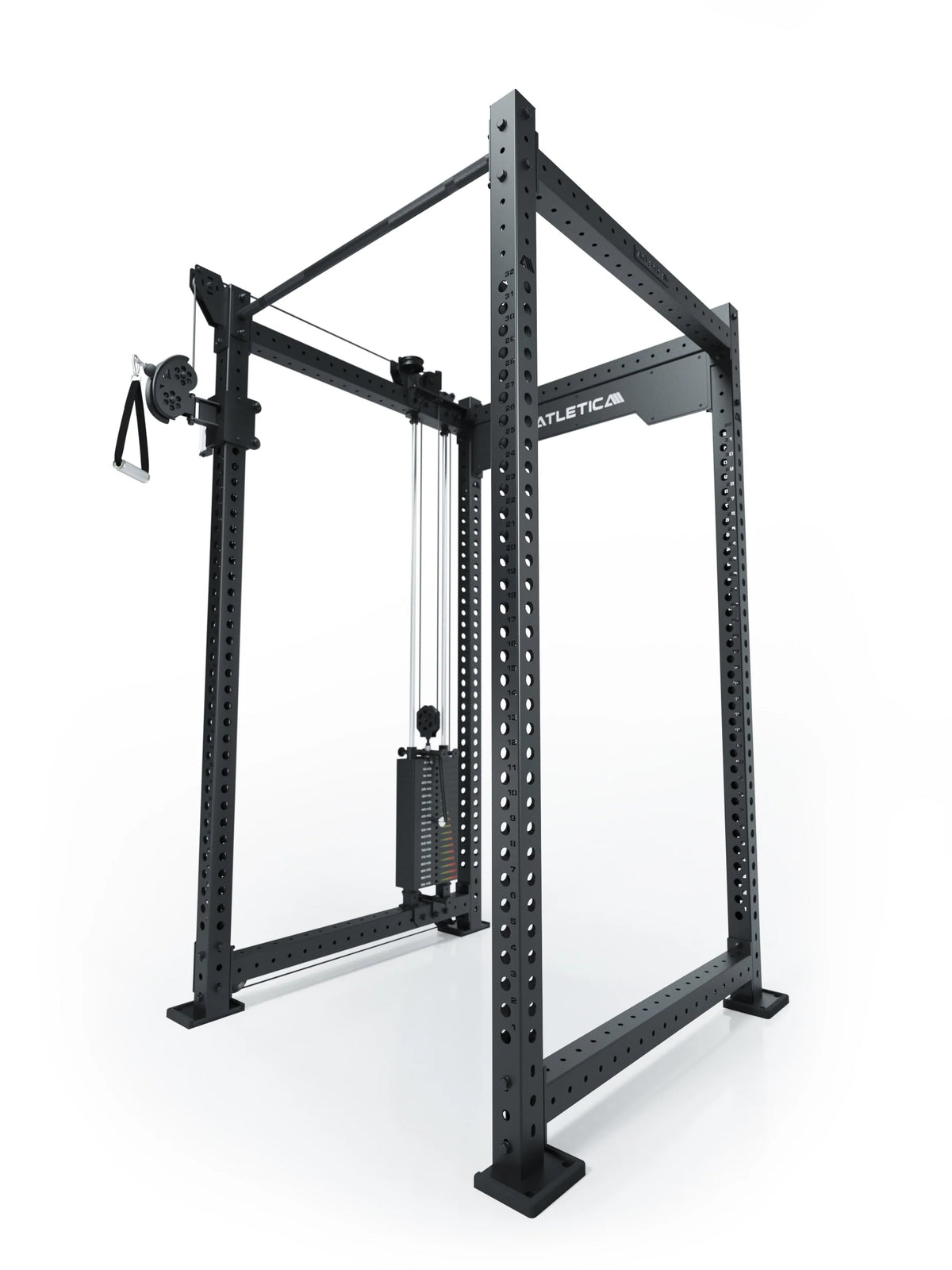 R8 Bradley Left cable pulley attachment with 2x210 lb weight stacks, for 43-inch crossbar