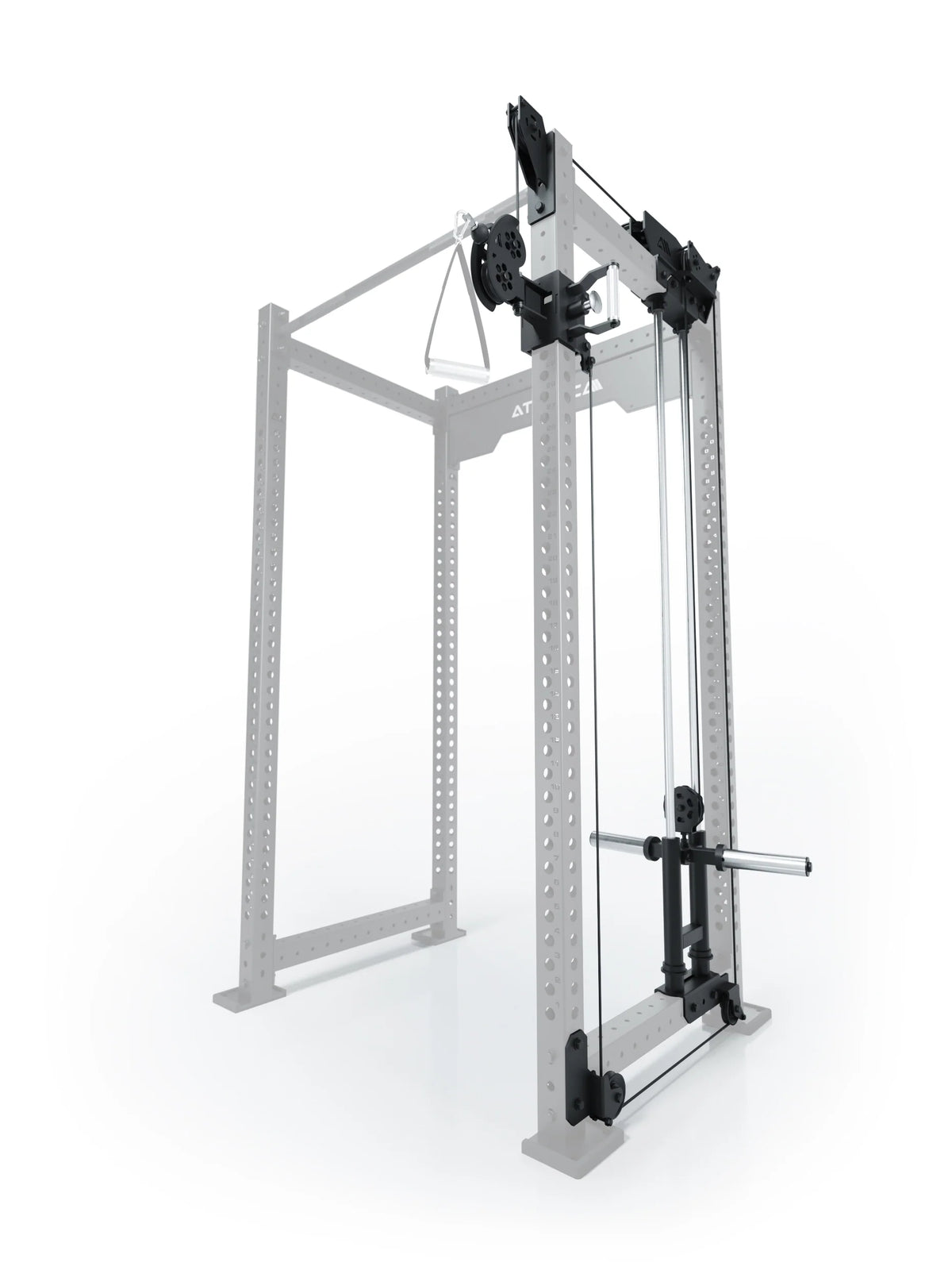 R8 Bradley Plate Loaded Cable Pulley Attachment, right, 30.5" depth, with weight plate holders, position 2