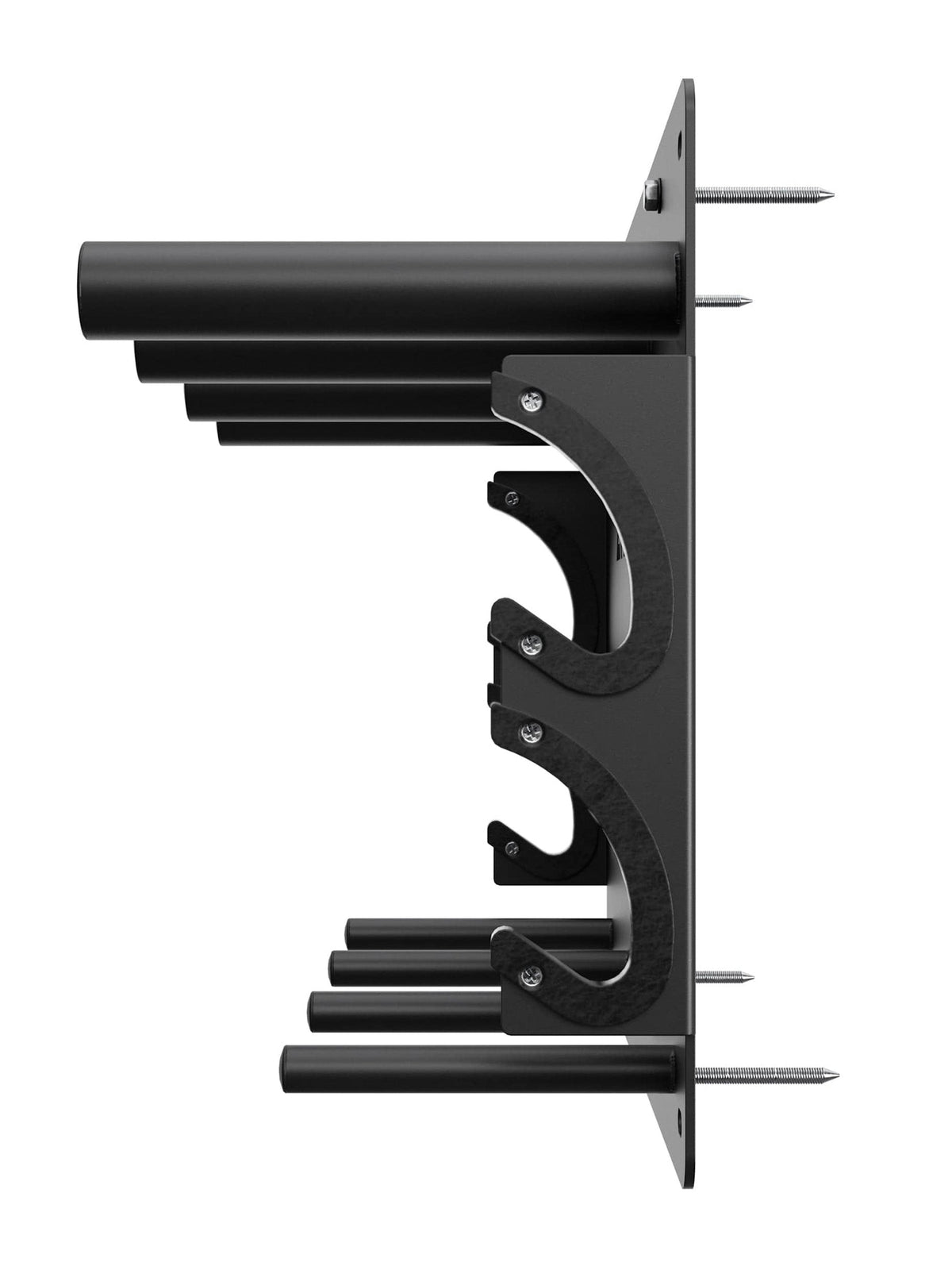 Space-saving Storage for weights and bars for wall mounting