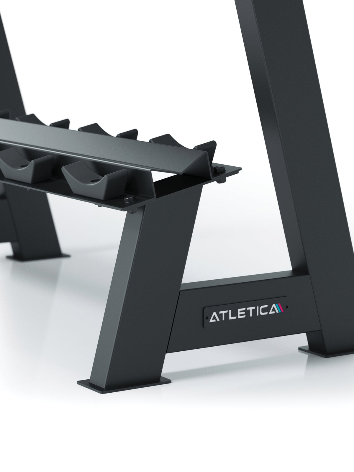 Storage for Round Dumbbells - Black Dumbbell Rack, Ten Shelves, Stable Metal Frame