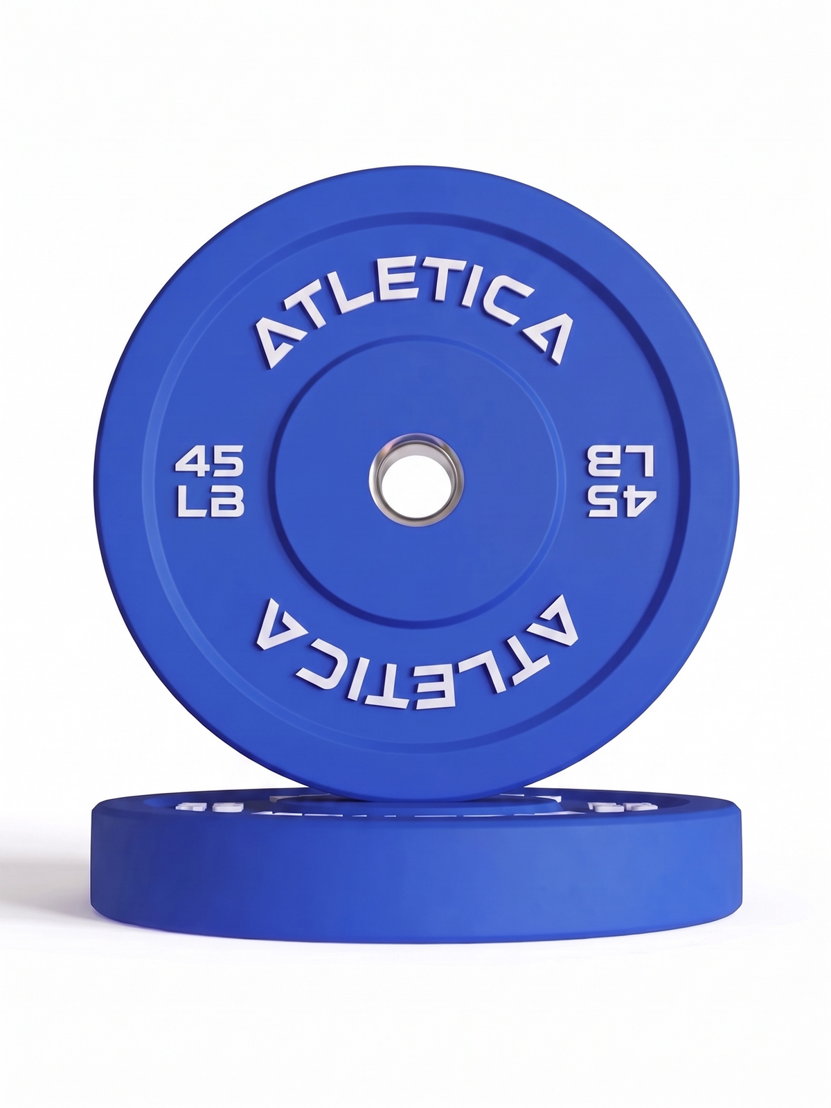 Alpha Barbell Set - Bumper Plate Weight Plate 45 lb blue