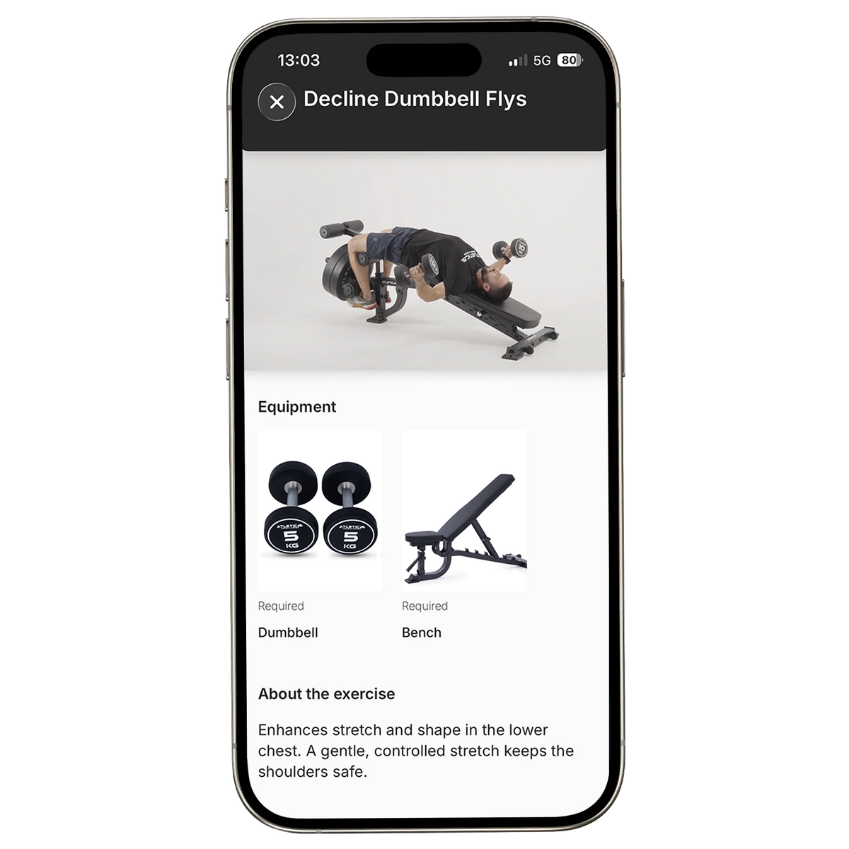 Atletica Training App Screenshot: videogeführte Workouts