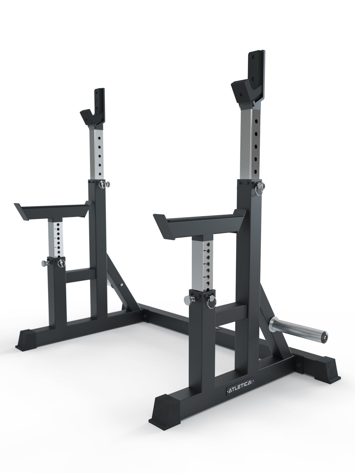 Atletica Dome adjustable squat stand with barbell rests and sturdy base