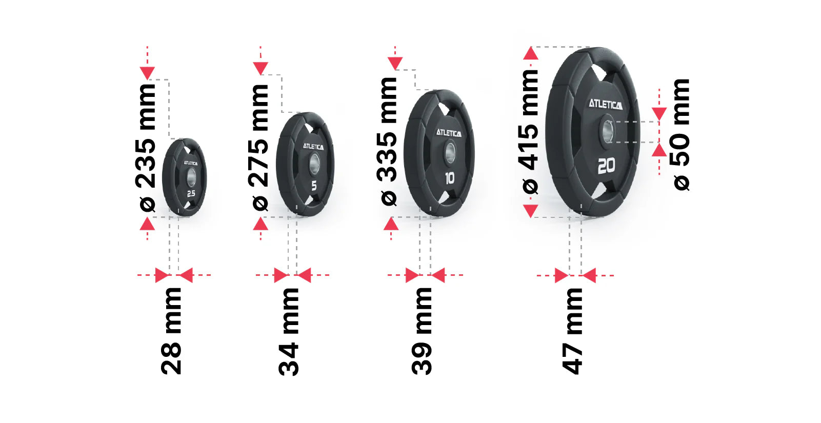 4H Gripper Plates 115kg Set: Dimensionen
