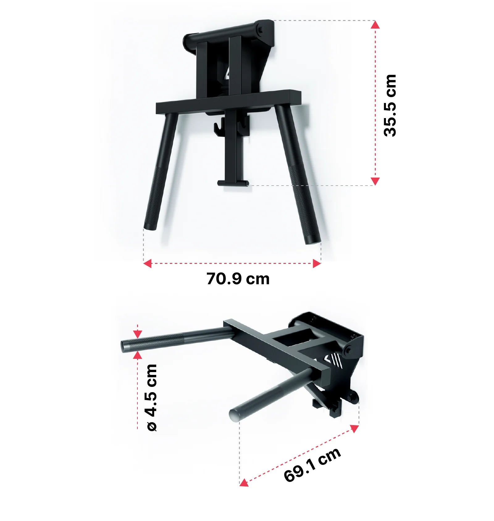 klappbare Dip Station Dimensionen