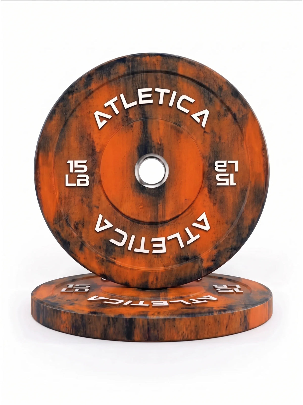 Fusion Bumper Plates - two black weight plates, 10 lb, for weightlifting and functional training