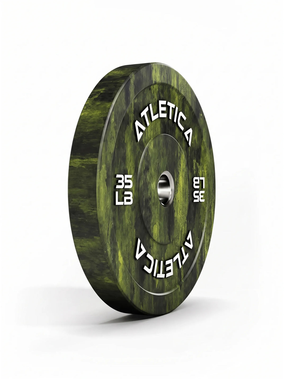 Fusion Bumper Plates weight plates pair 35 lb - green weight plate, metal inner ring