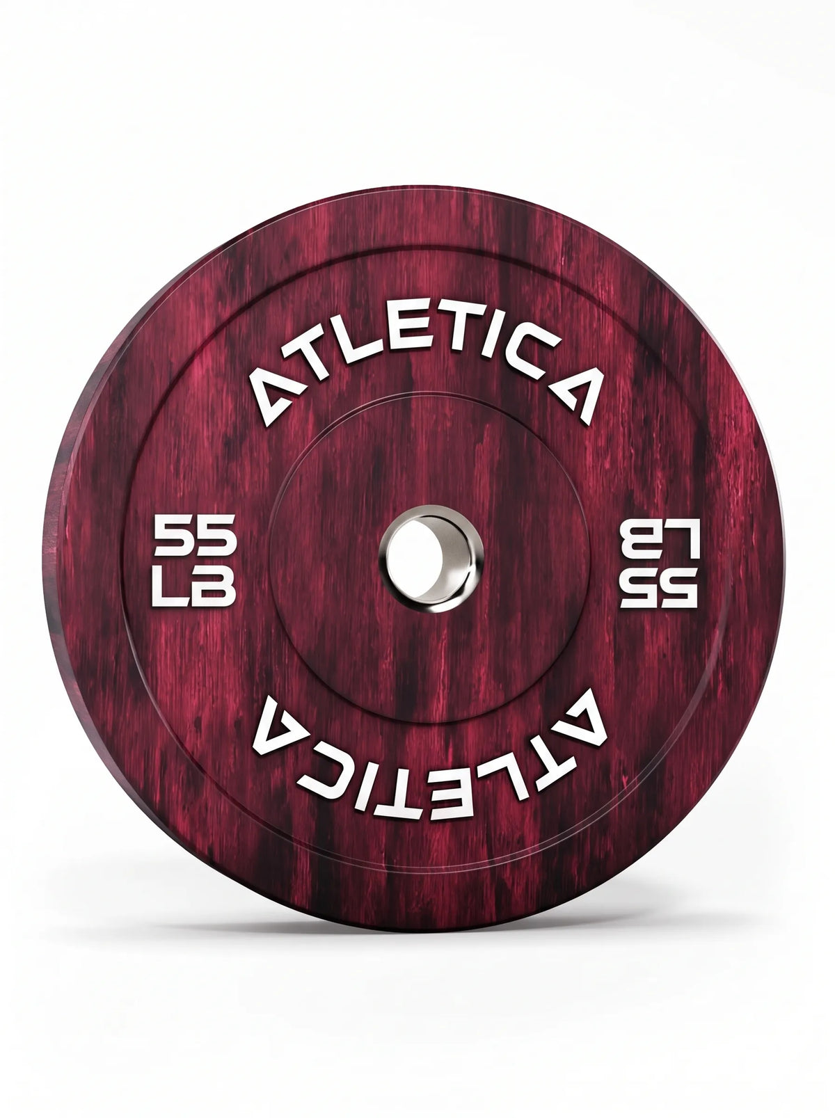 Fusion Bumper Plates - Red Weight Plate, 55 lb Pair for Intensive Weight Training