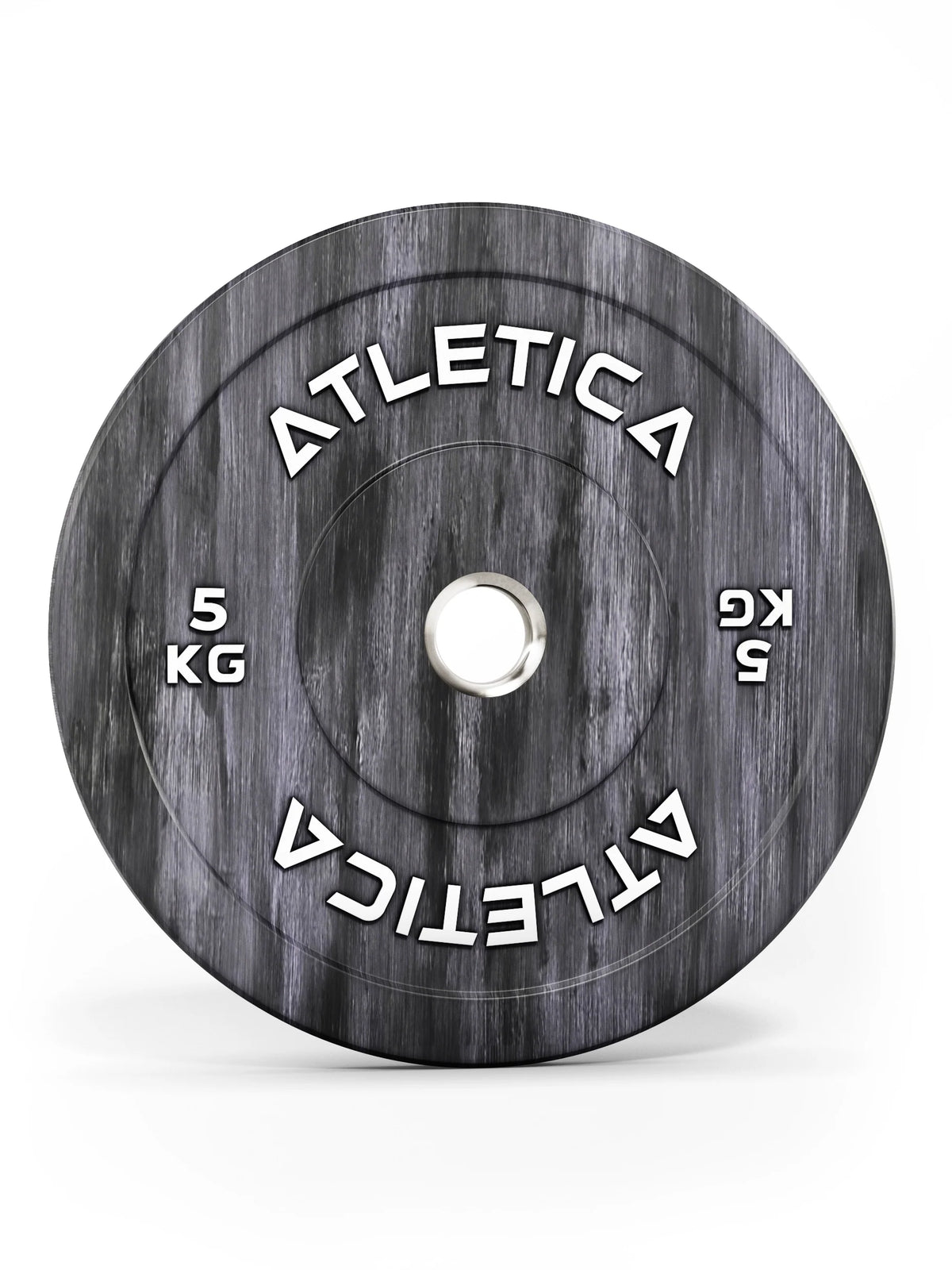 Atletica Fusion bumper plate 11 lb, gray marbled, front view