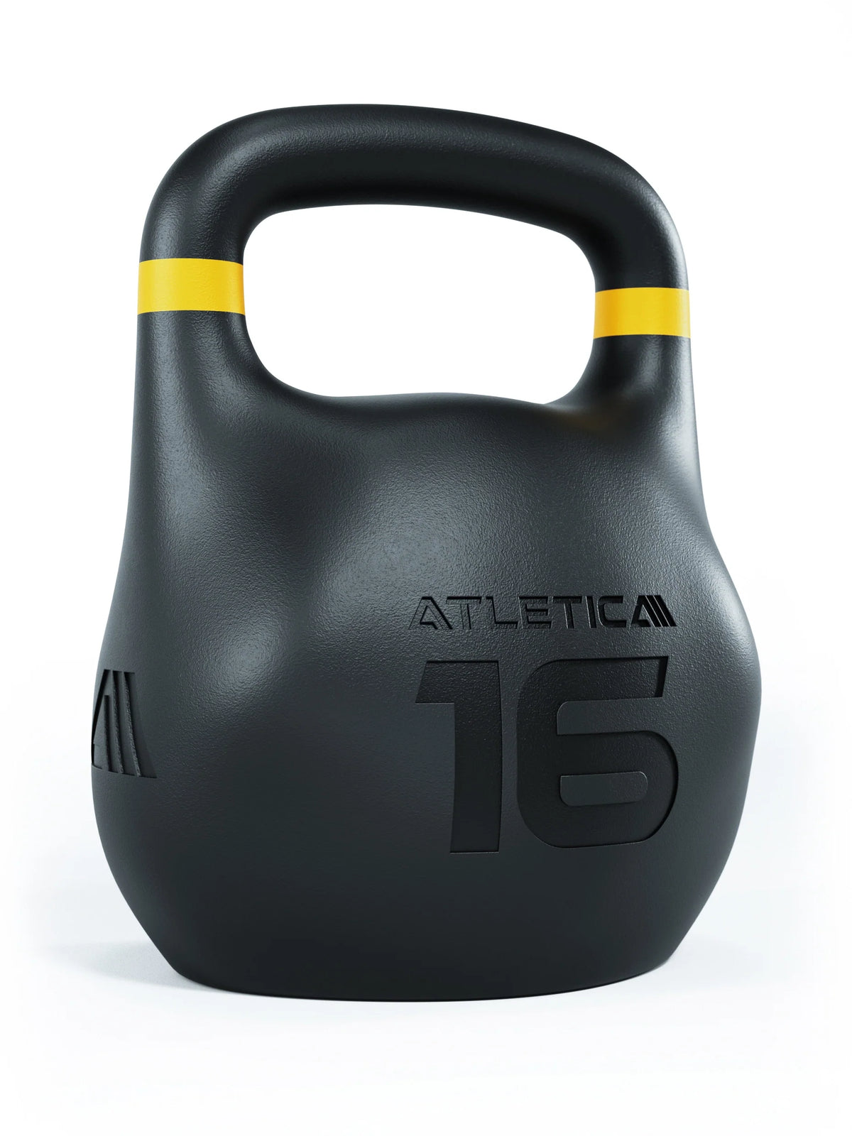 Atletica HRX Octagon Kettlebell 35 lb, three-quarter view with logo and weight marking
