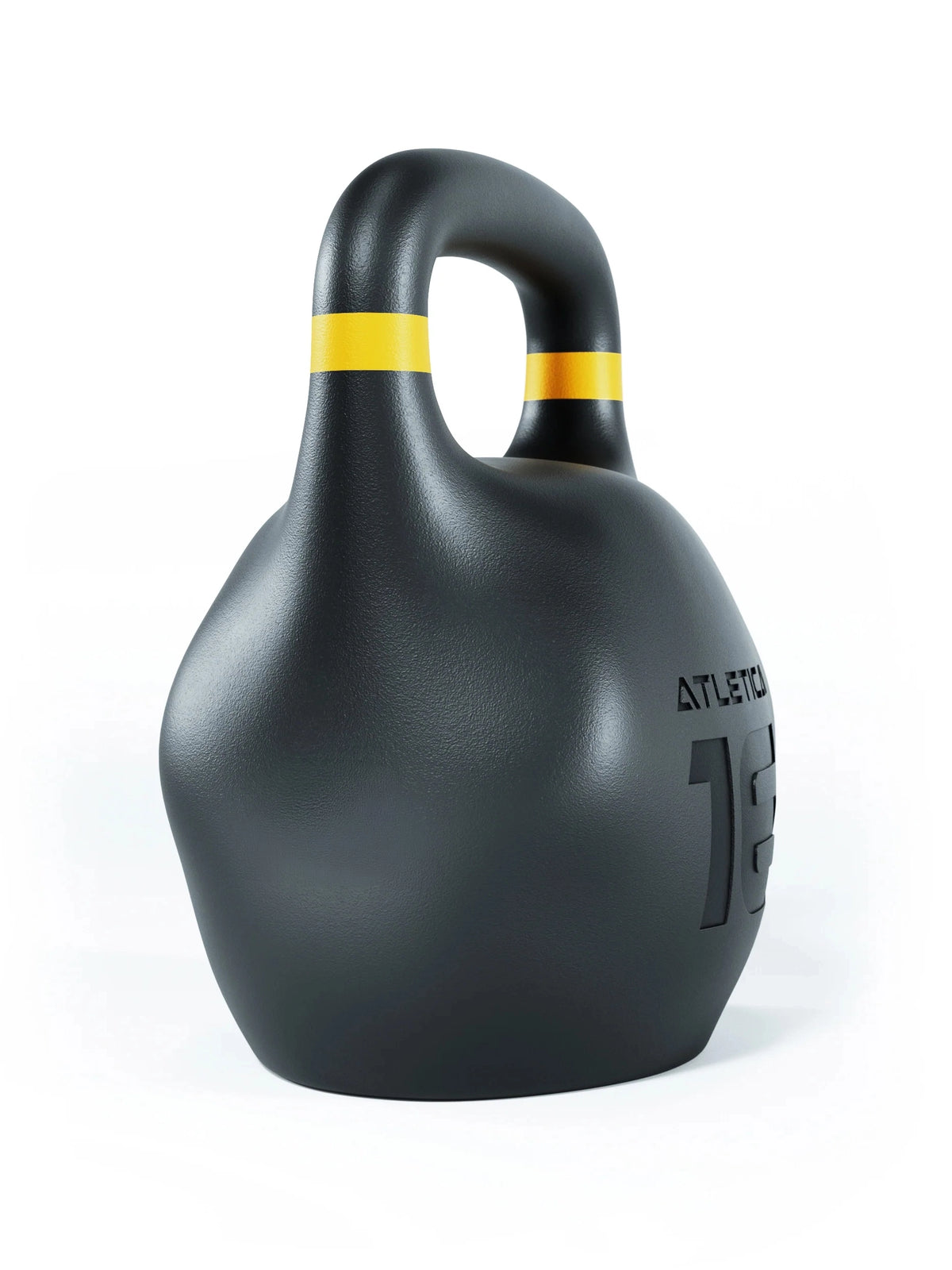 HRX Octagon Kettlebell - Kettlebell with yellow stripe, 40 lb, for functional training