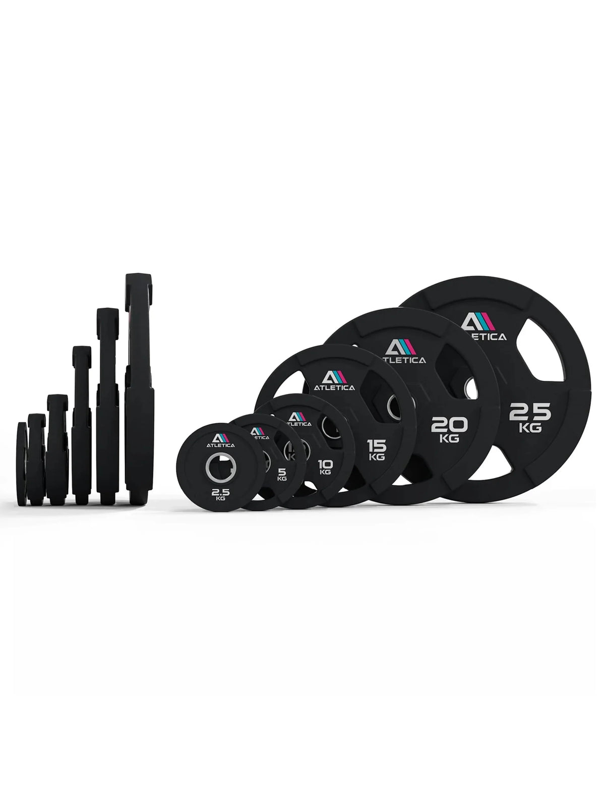 Rhino Grip Set 3H - black weight plates, weights from 5 lb to 55 lb