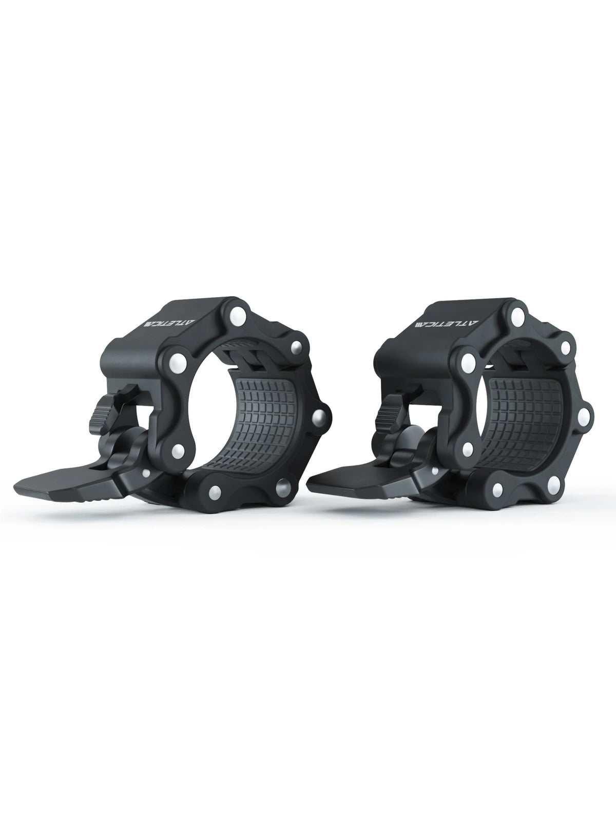 Pro Collars collars black with opened lever mechanism as a set side by side