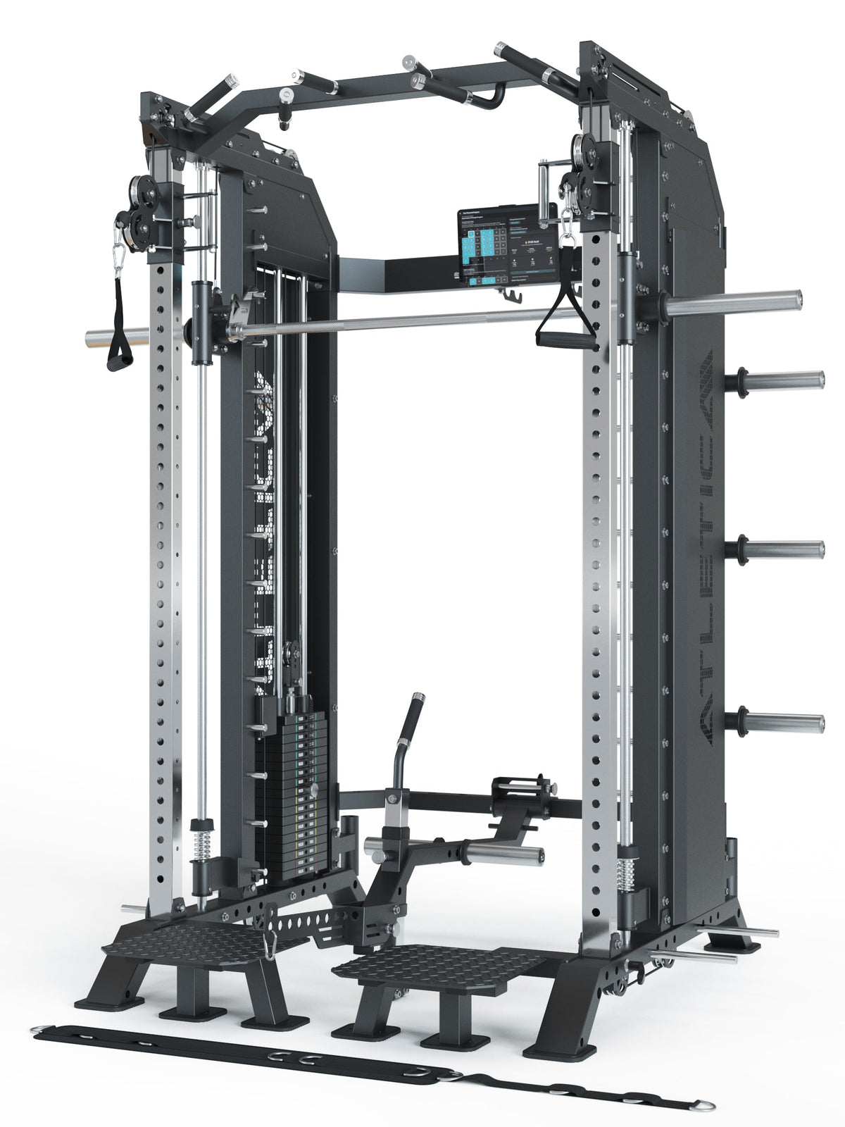 Atletica Hellraiser - Home Gym with Cable Pulley, Pull-Up Bar, weight plate holders, Belt Squat device