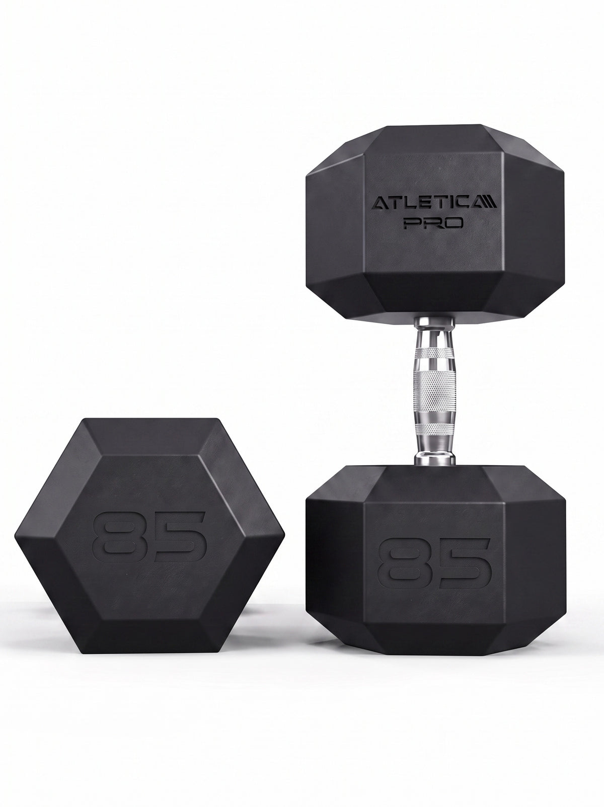 Hexagon PRO Dumbbells - hexagonal dumbbells 85 lb pair for strength training