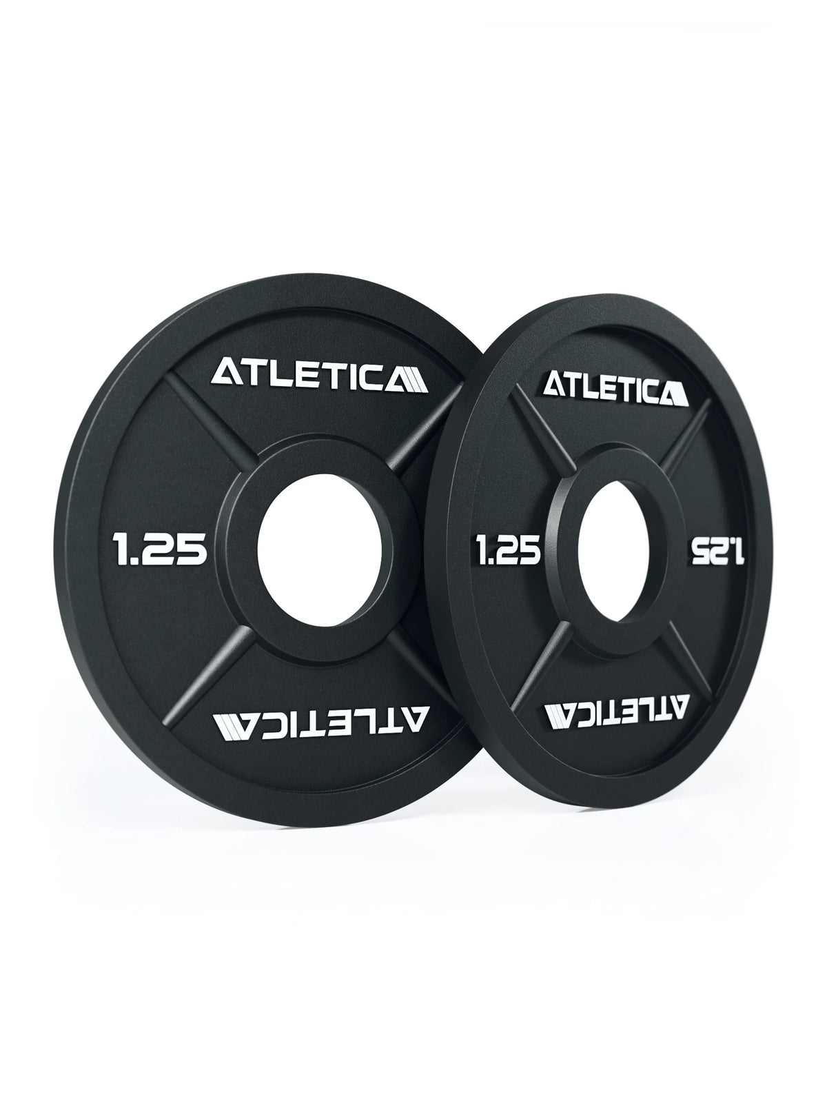 Atletica iron plates 2.75 lb, pair side by side, front view