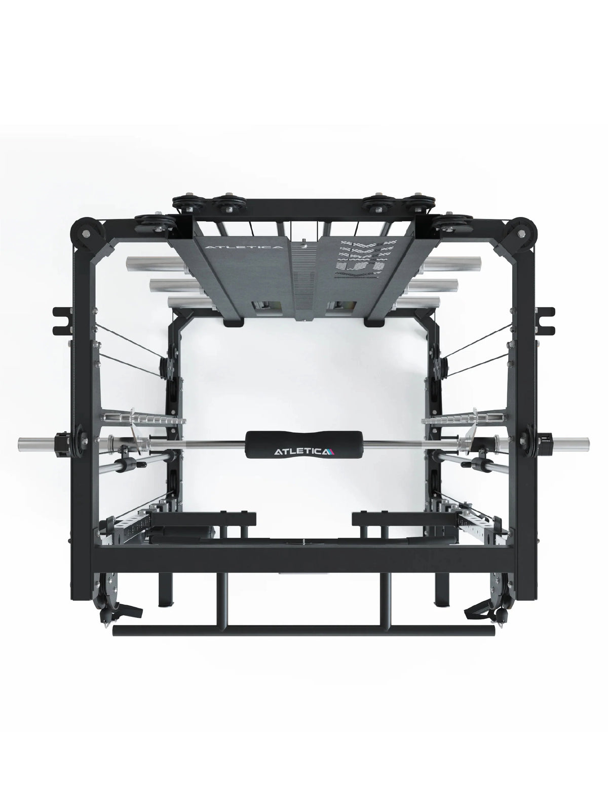 KSK - Smith Machine with Barbell, Safety Stops, Pull Cables, Logo on Padding