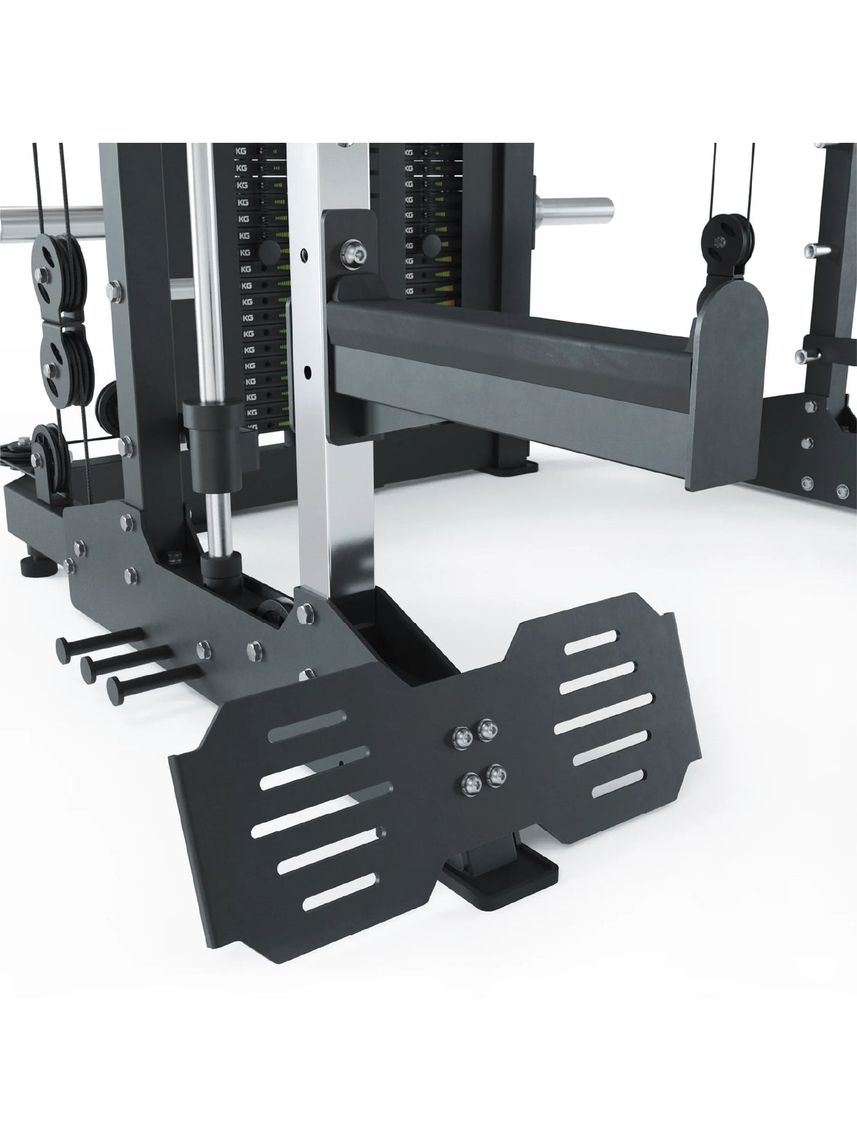 KSK COMBAT incl. Jammer Arms and X-Bench Weight Bench - Smith Machine with weight stack, cable pull, footplate