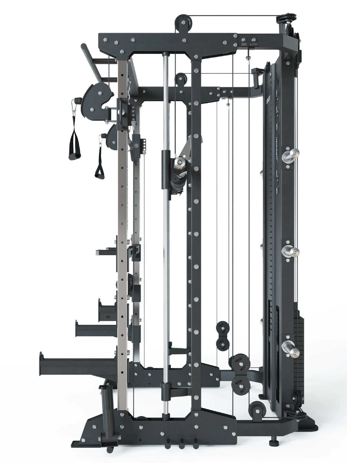 KSK COMBAT including Jammer Arms and X-Bench Weight Bench - Home gym with cable pulley, Jammer Arms, weight rest, weight stack