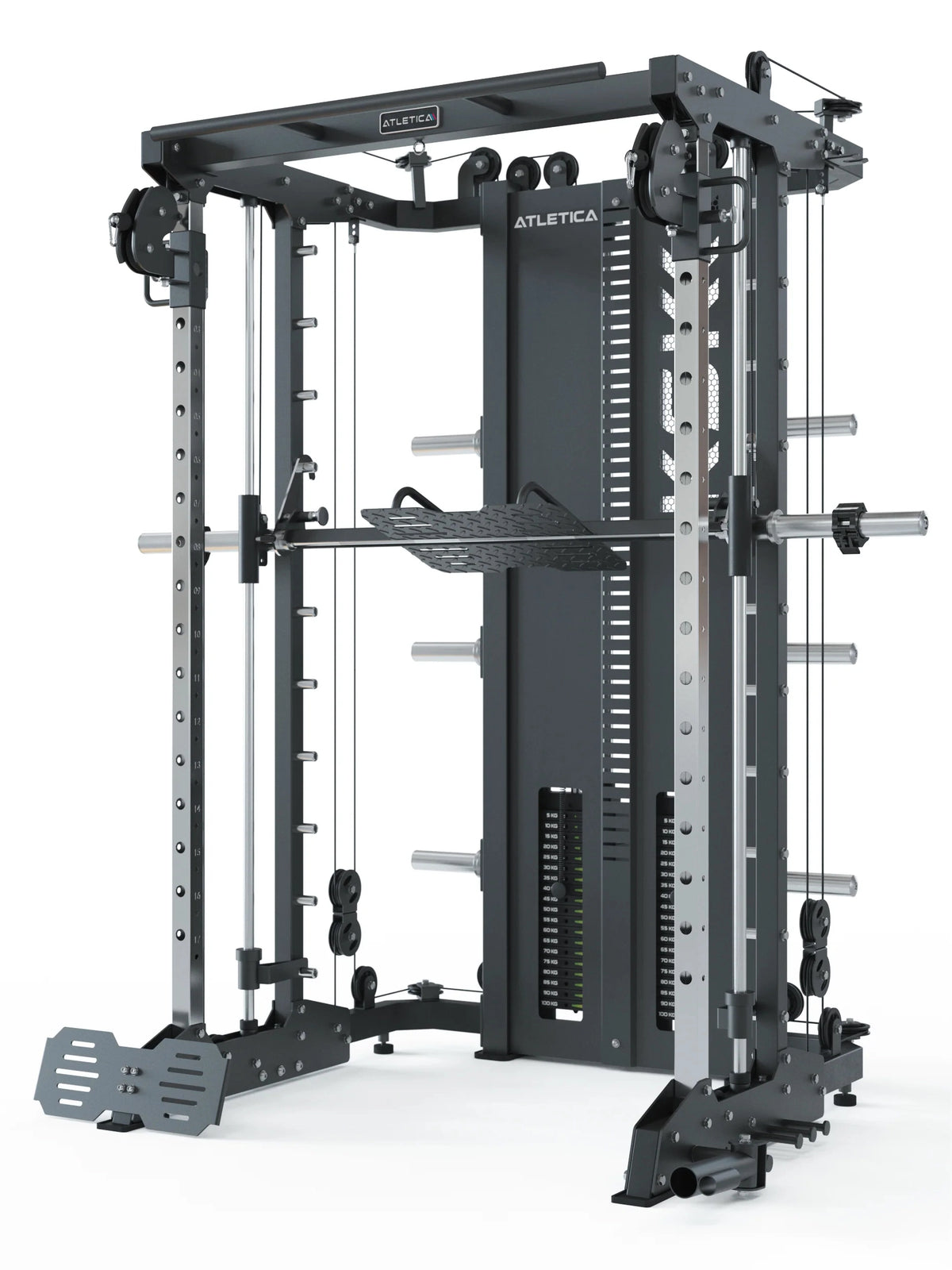 KSK - Smith Machine with barbell, cable pulley, pull-up bar, weight plate holder