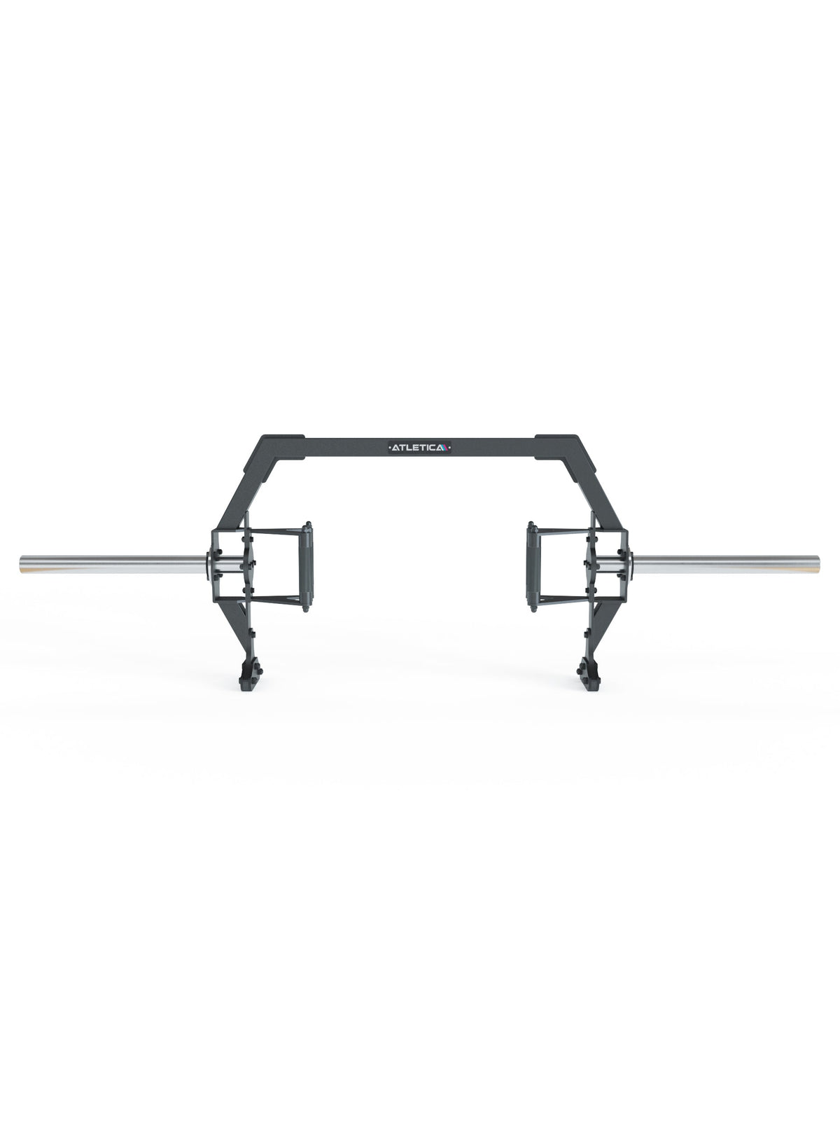Open Hex Bar - specialty barbell with silver handles, for leg presses and deadlifts