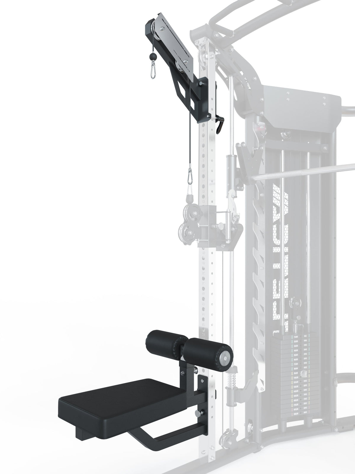 Atletica Lat Pulldown Set - Lat Pulldown Station with Seat Pad, Knee Pad and Cable Pull