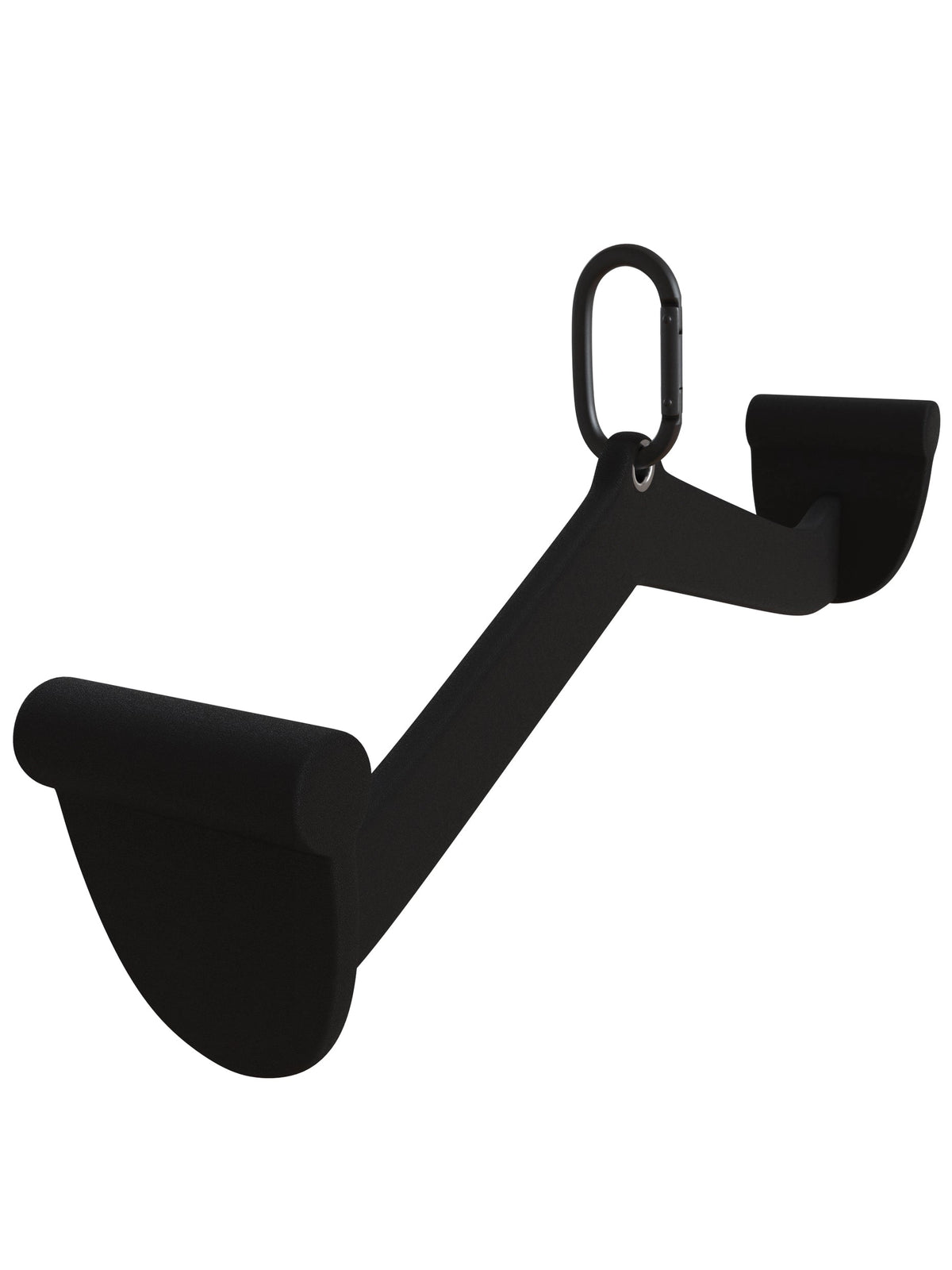 Ergo handle - black lat pulldown handle with carabiner, 21.5"