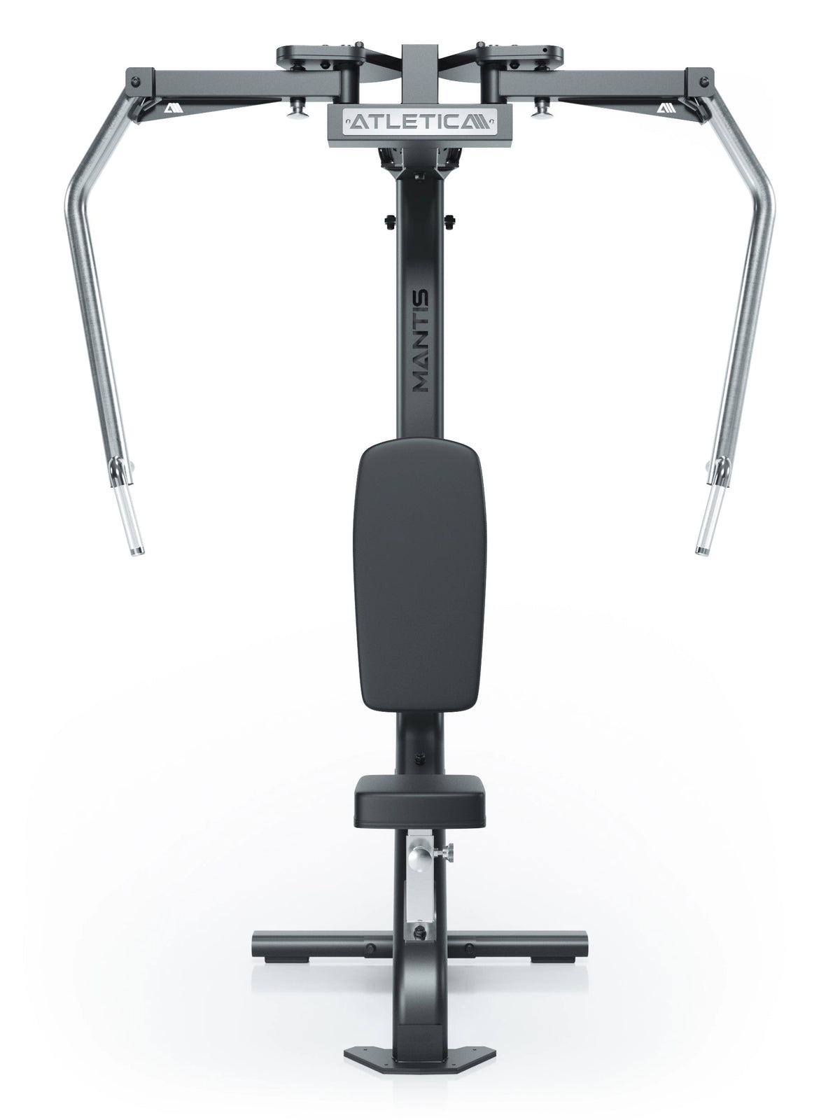 ATLETICA MANTIS Butterfly Machine – front view in butterfly position with open arms