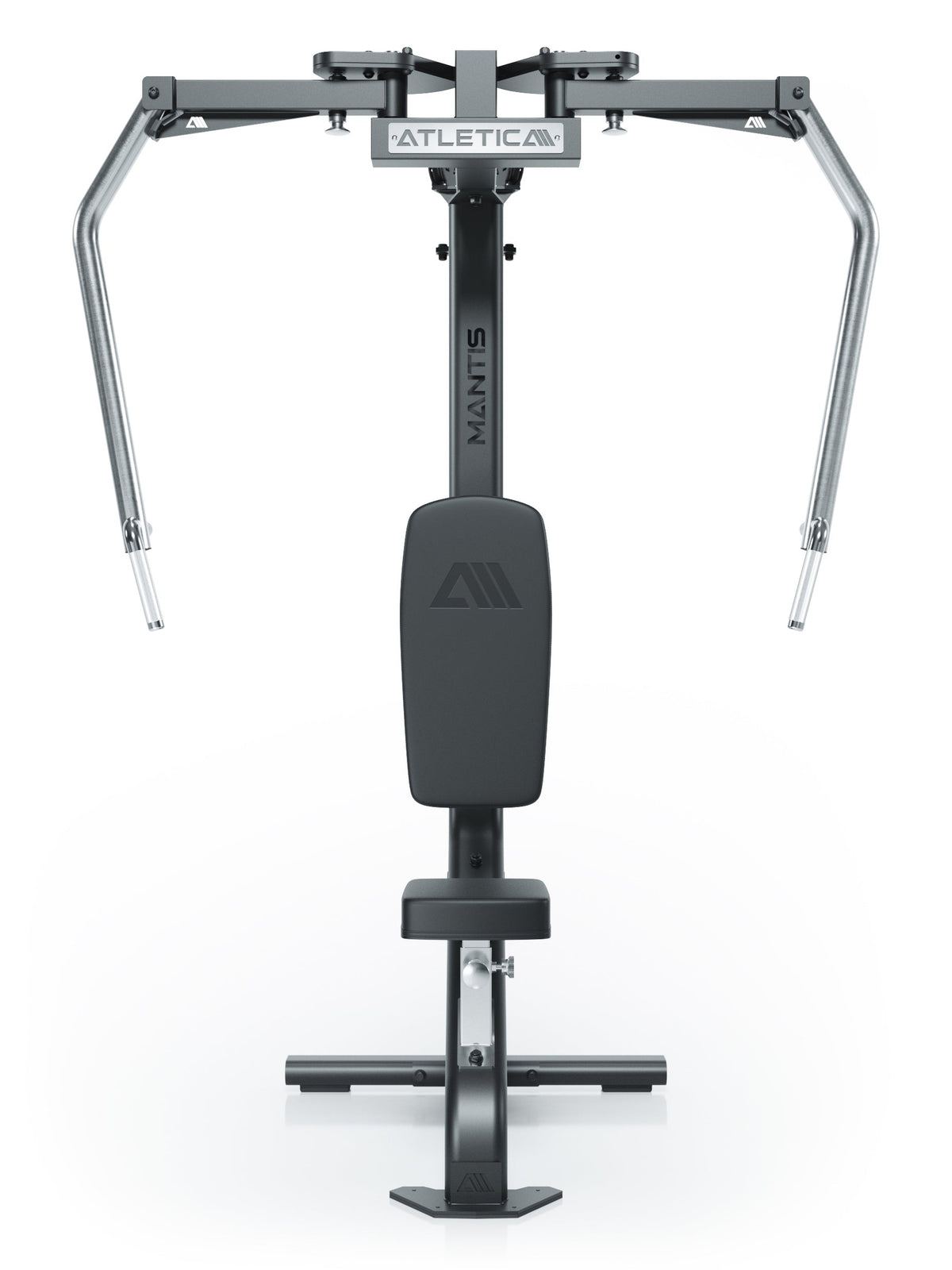 ATLETICA MANTIS Butterfly Machine – front view in butterfly position with open arms