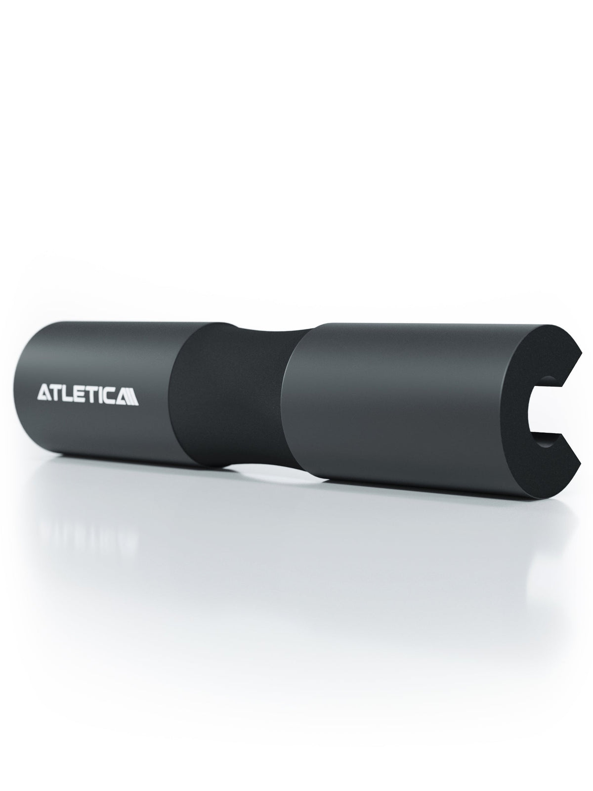 Atletica Barbell Neck Pad made of black foam with ergonomic cutout for squats and hip thrusts