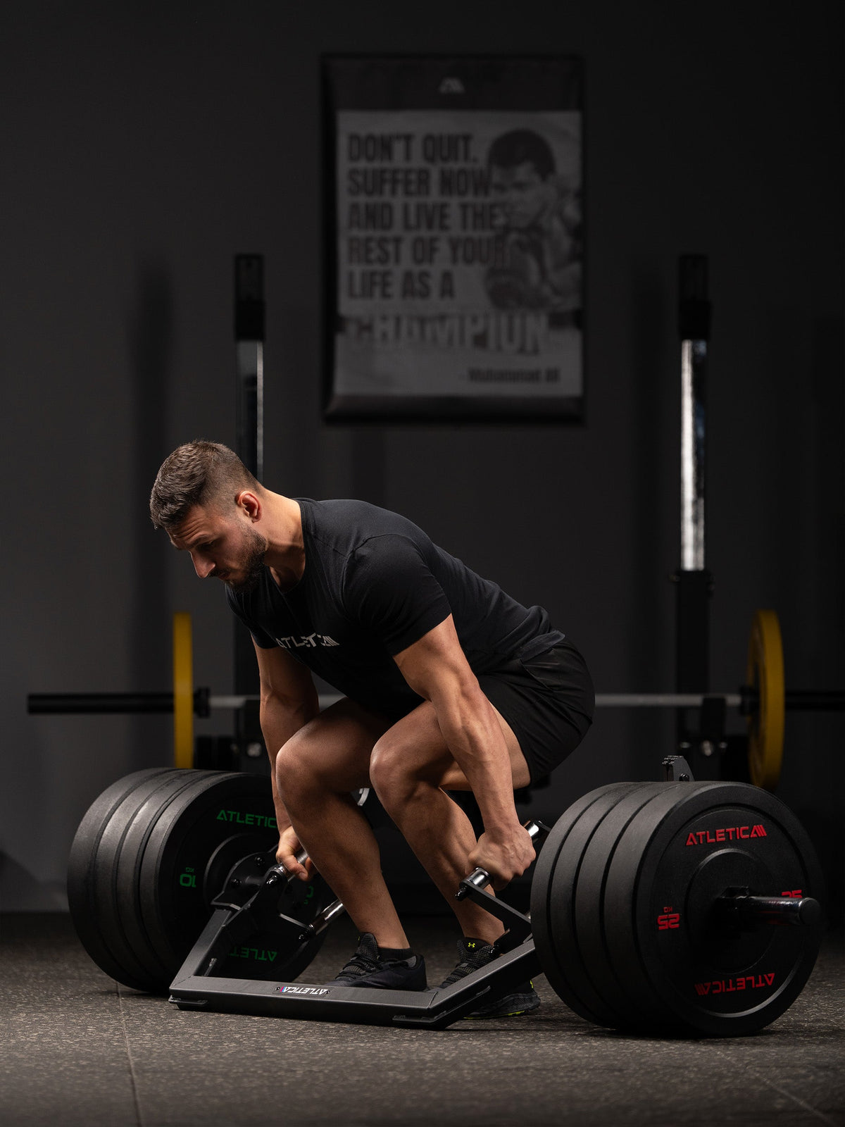 Open Hex Bar - Deadlift with Hex Bar, High Temp Bumper Plates weight plates, for strength training