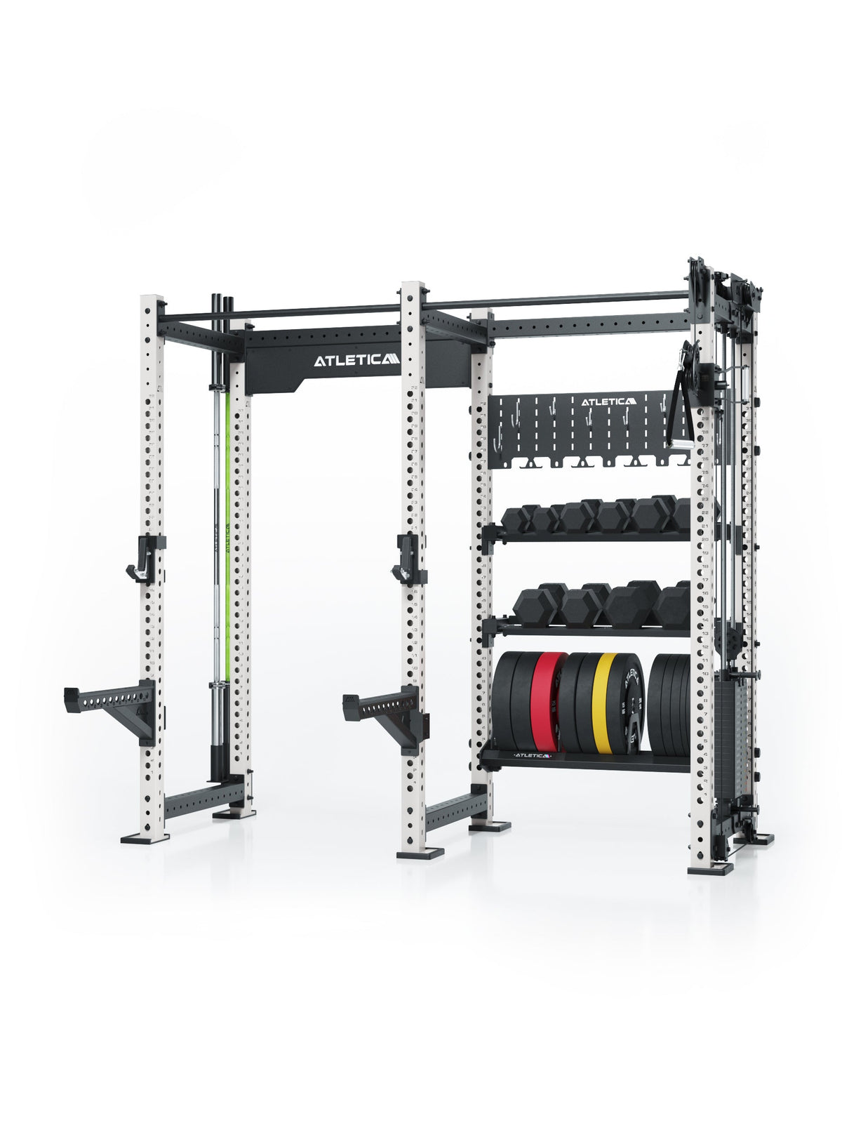 R8 Storage - rack accessory with barbell rack, weight plates, dumbbell rack, for full-body strength training