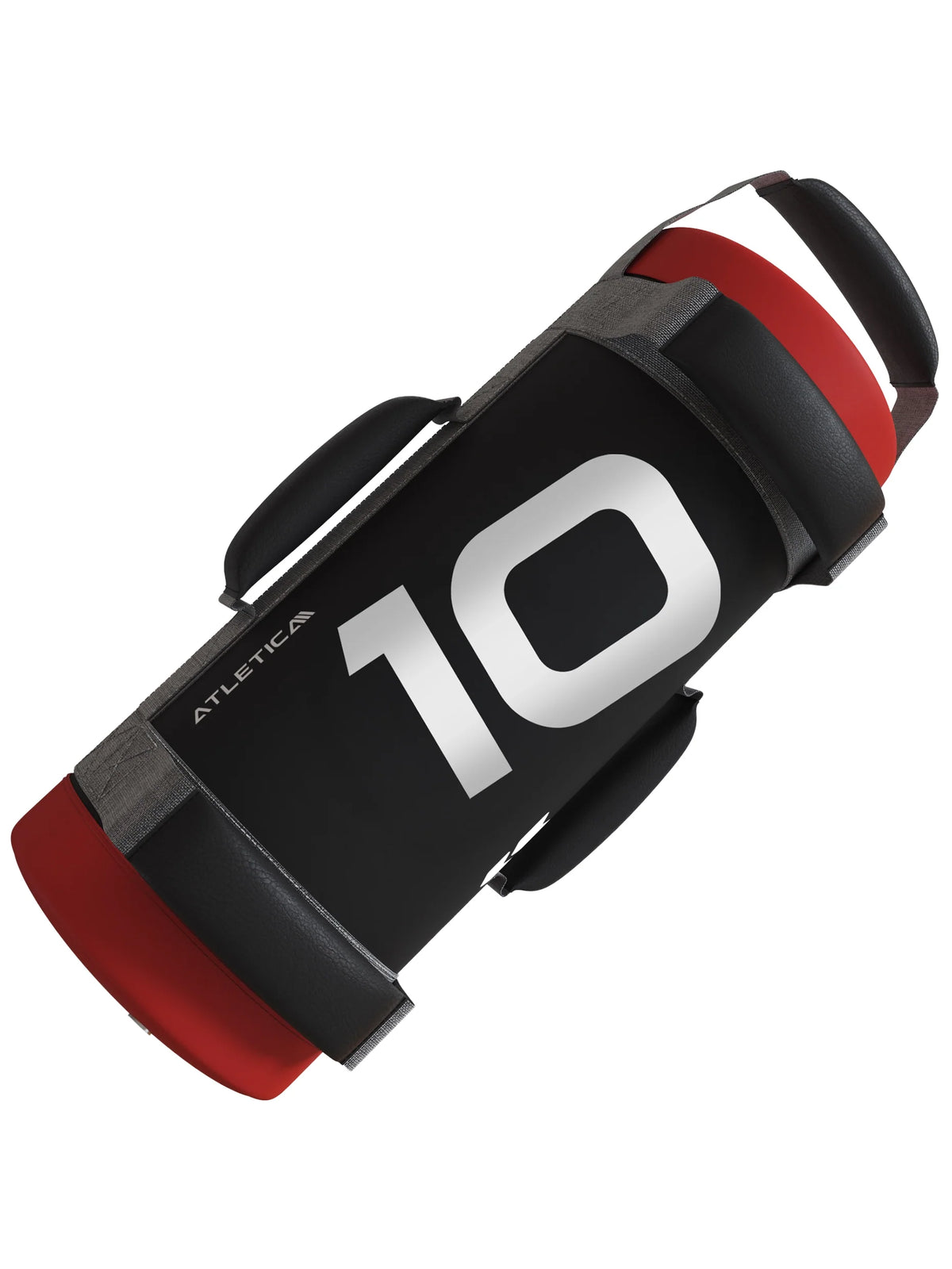 Atletica power bag 22 lb (10 kg), black with red ends and multiple handles