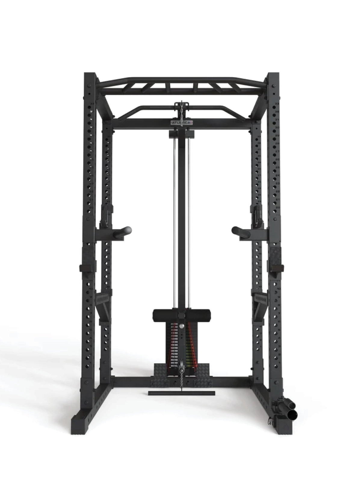 Power Rack R7-Cyrax: 200 lb or 265 lb weight stack