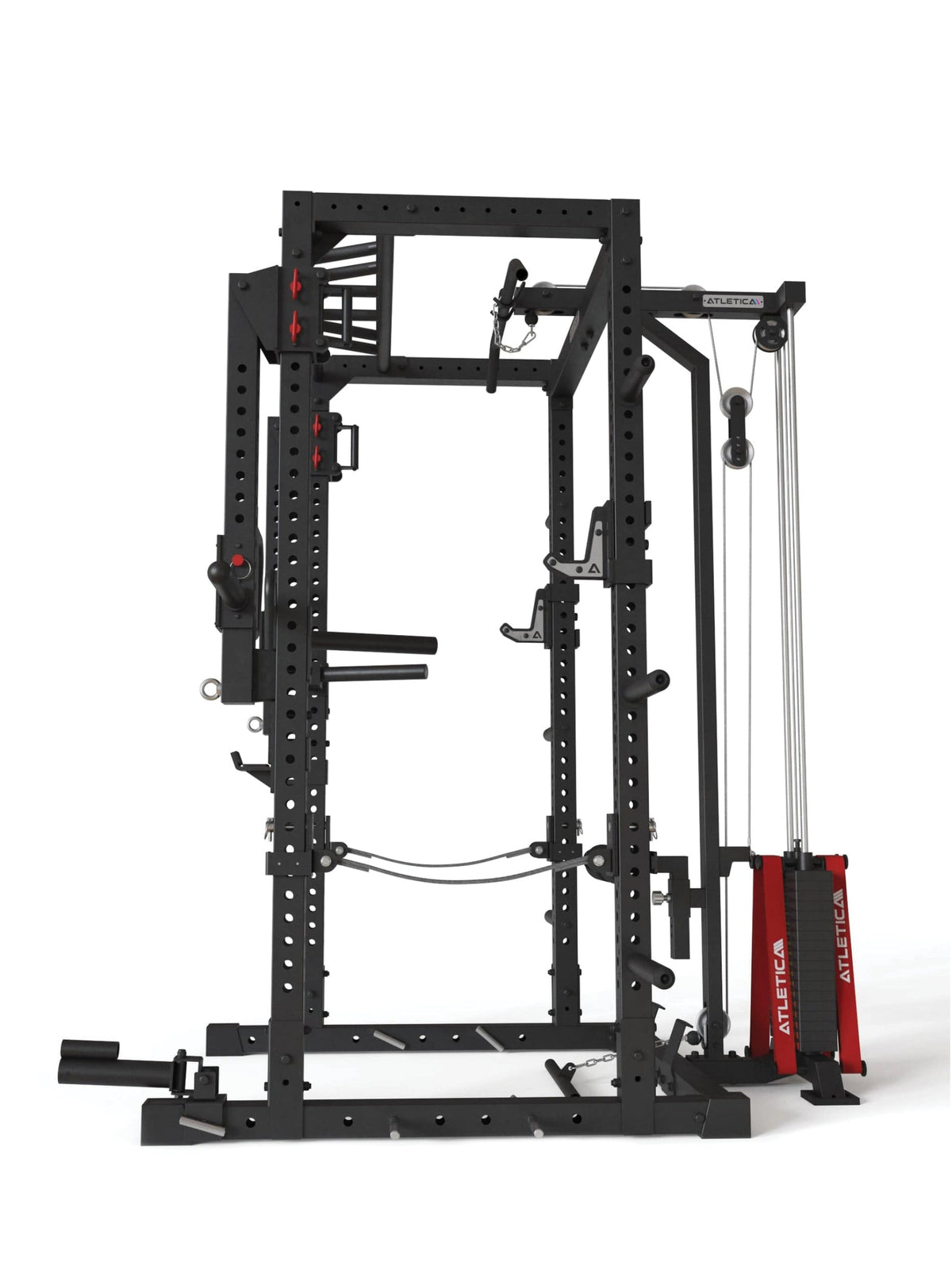 R7-Helix Power Rack with lat pulldown, Jammer Arms, Dip Bar and Landmine