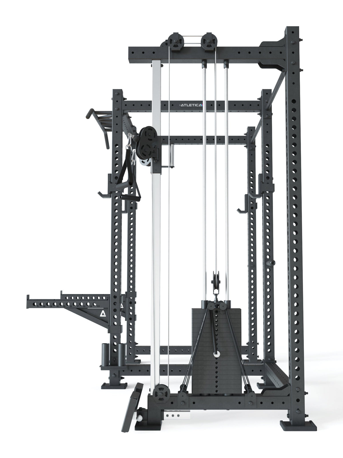 R8 Drift PRO Power Rack - Weight Stack, Cable Pulley, Pull-Up Bar, Weight Plate Holder