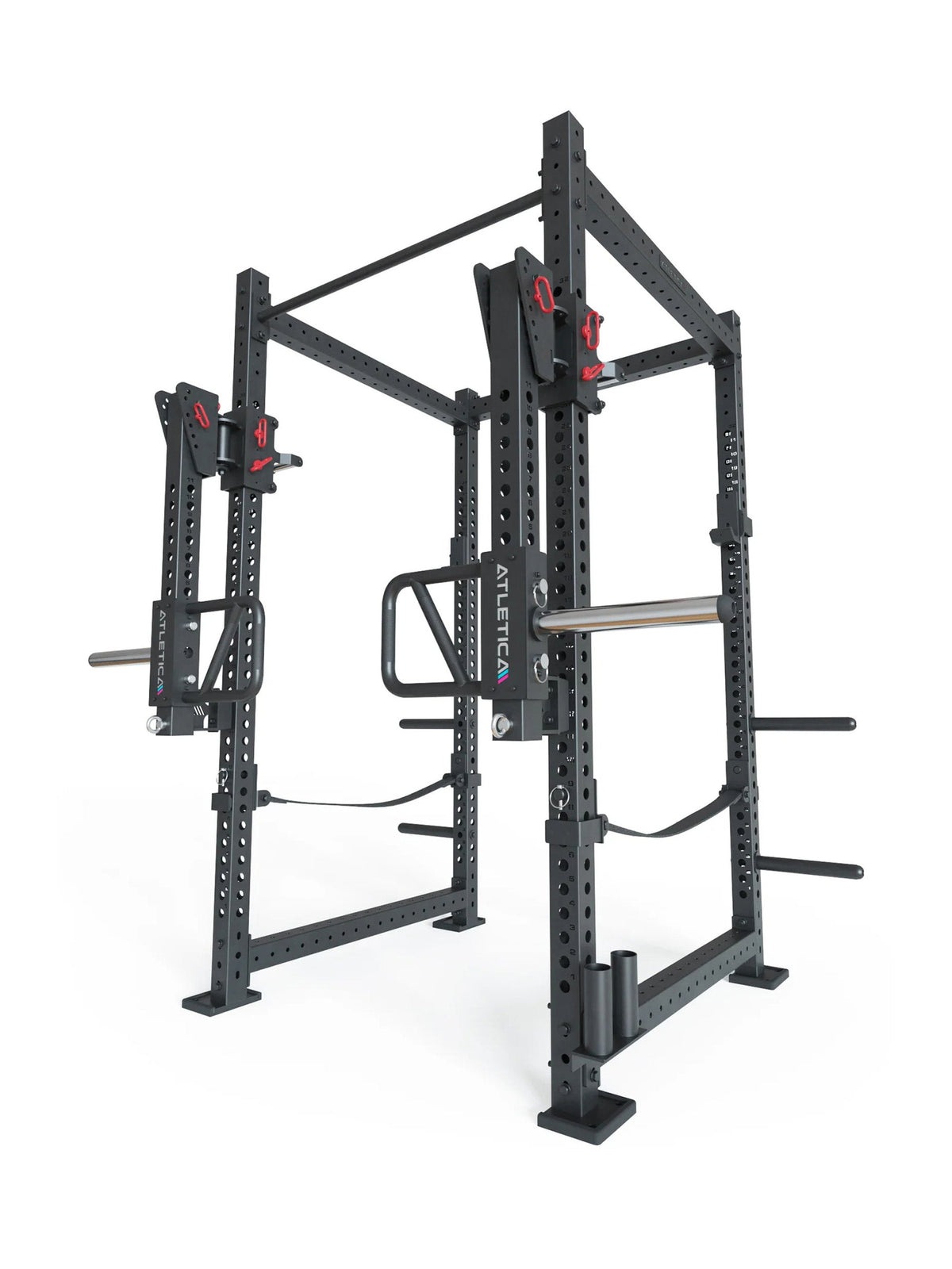 R8 Slate Power Rack with Jammer Arms and dip handles